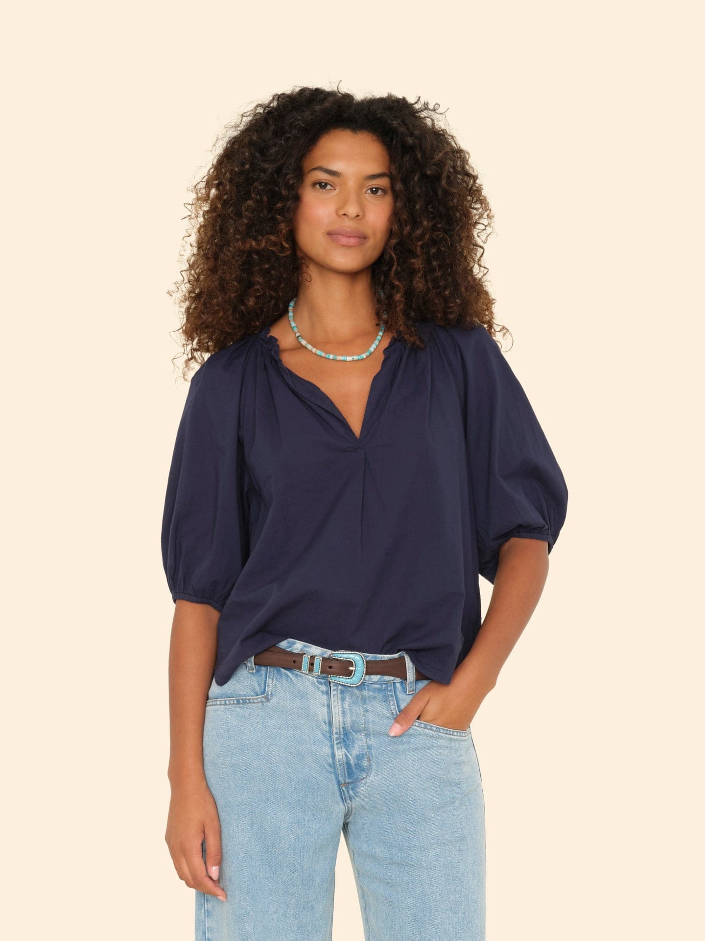 Classico Top Navy Jules Top