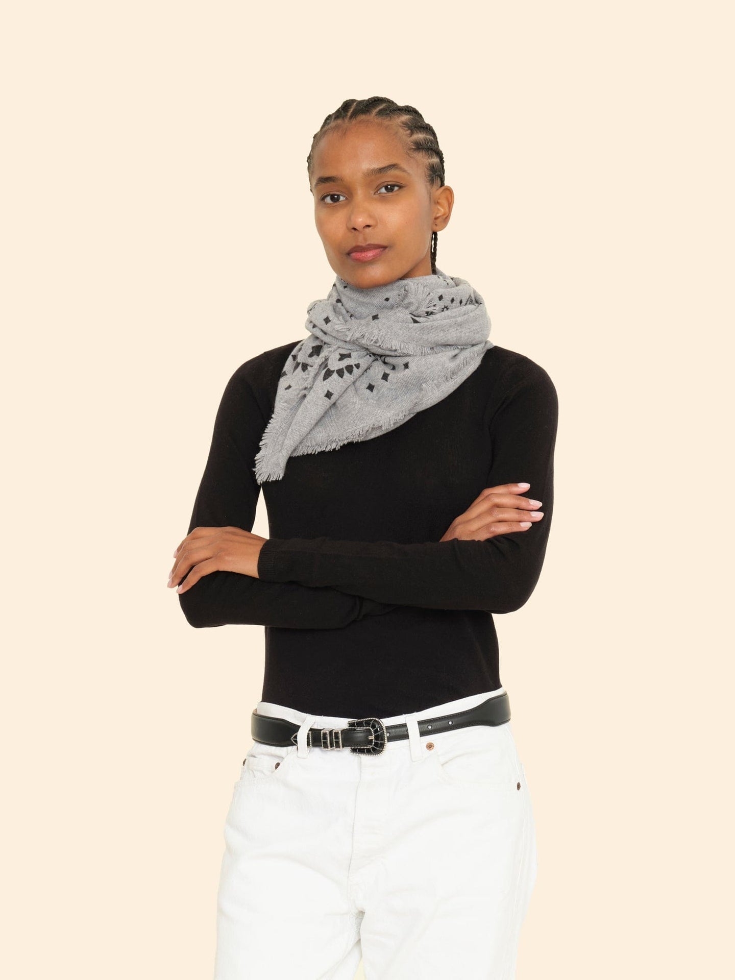 Kujten Accessory One Size / Grey Kujten Grey Hachiko Bandana K0CSH221-OS-GRY