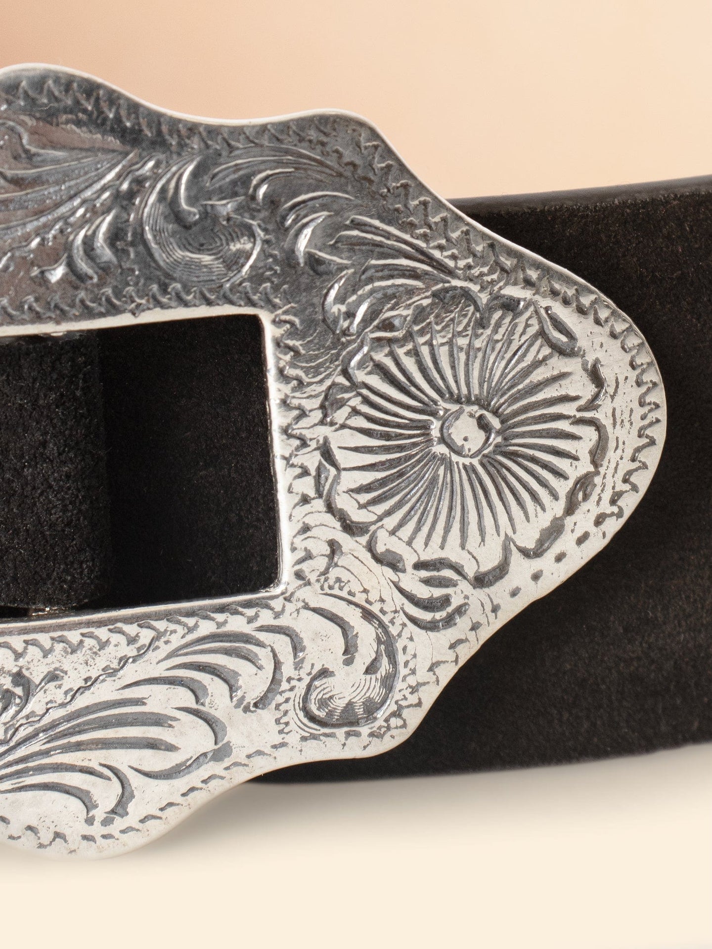 Silver Ostrich Belt Silver Ostrich Black Suede New Mexico Belt Silver Ostrich Black Suede New Mexico Belt