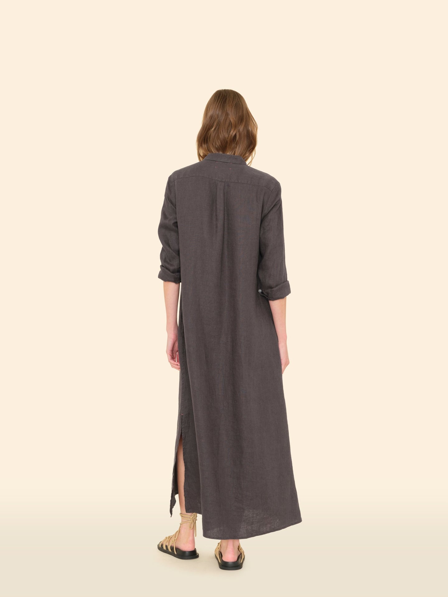 X2501 Dress Black Quartz Boden Linen Dress Black Quartz Boden Linen Dress