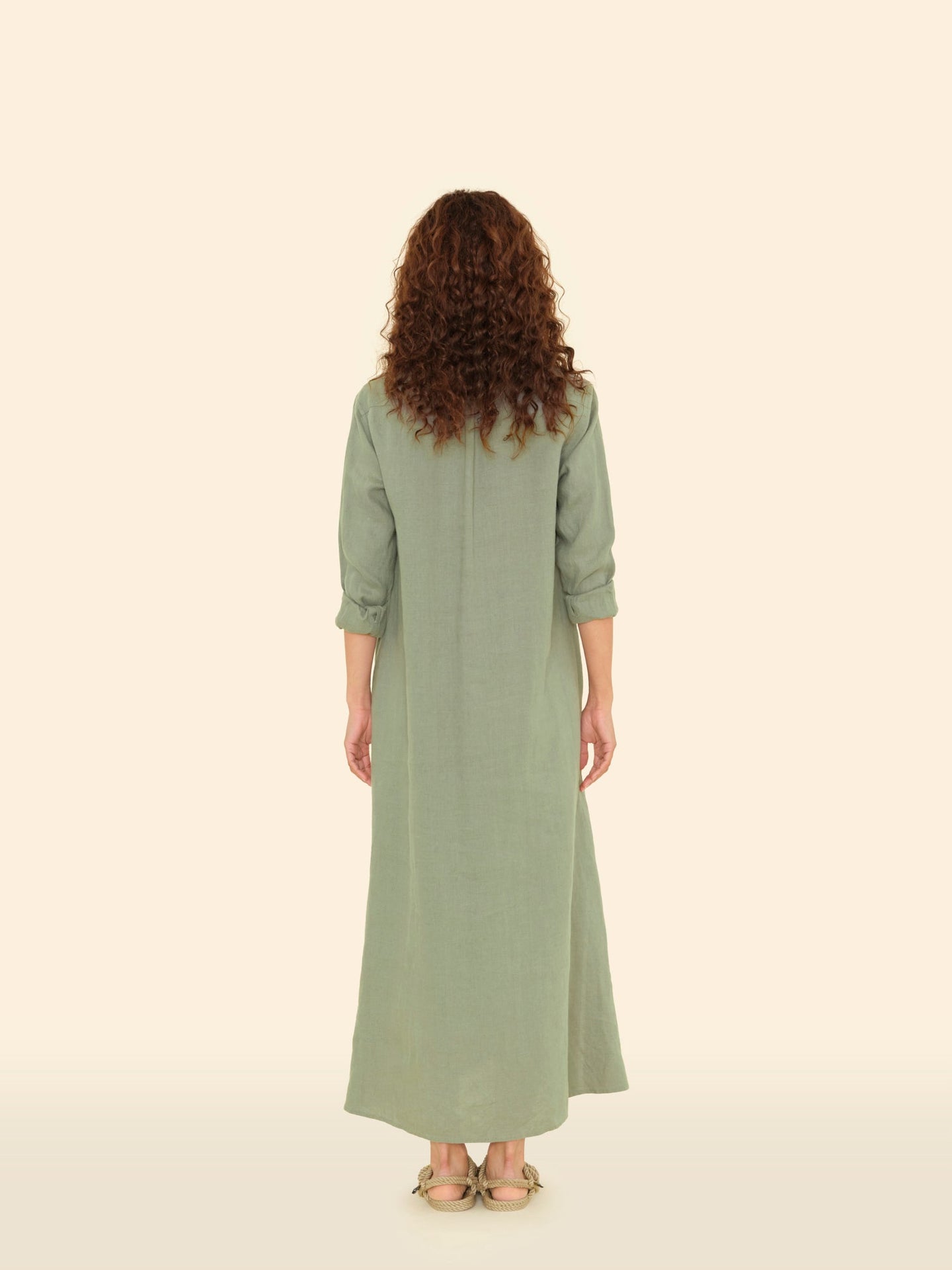 X2501 Dress Sagebrush Boden Linen Dress Sagebrush Boden Linen Dress