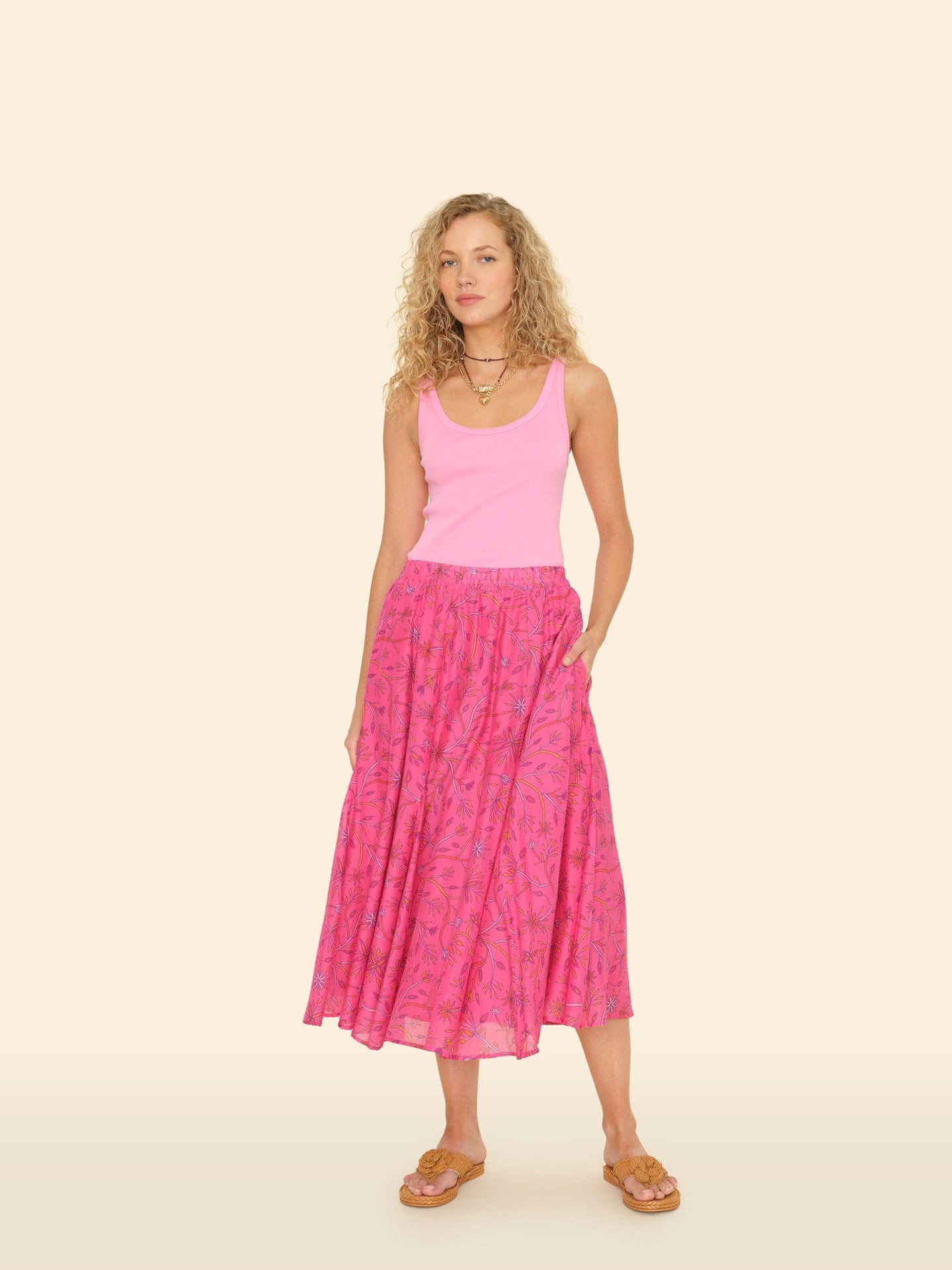 X2501 Skirt Fuchsia Melon Roxane Skirt Fuchsia Melon Roxane Skirt