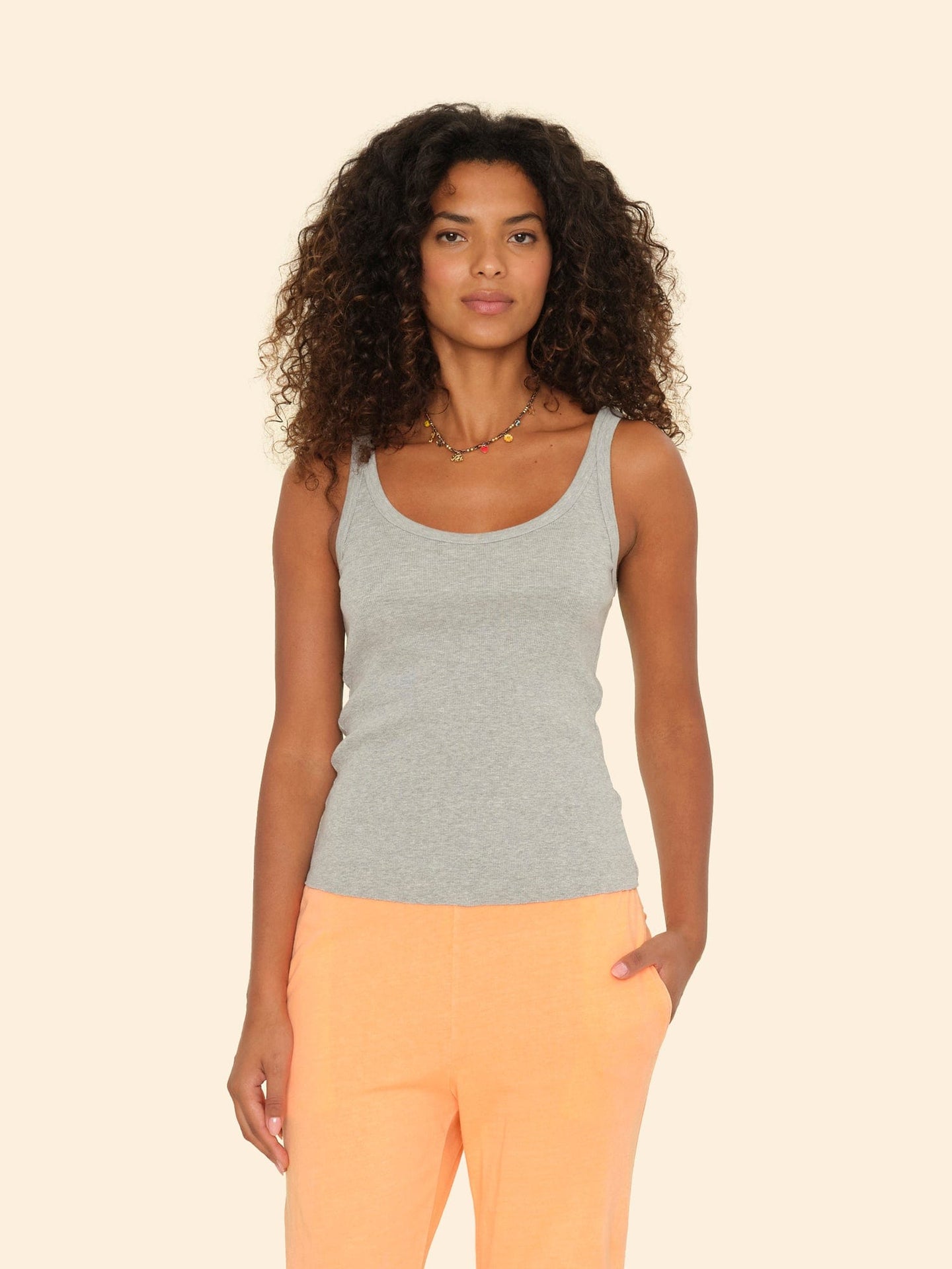 X2501 Tee Heather Grey Beck Tank Top Heather Grey Beck Tank Top