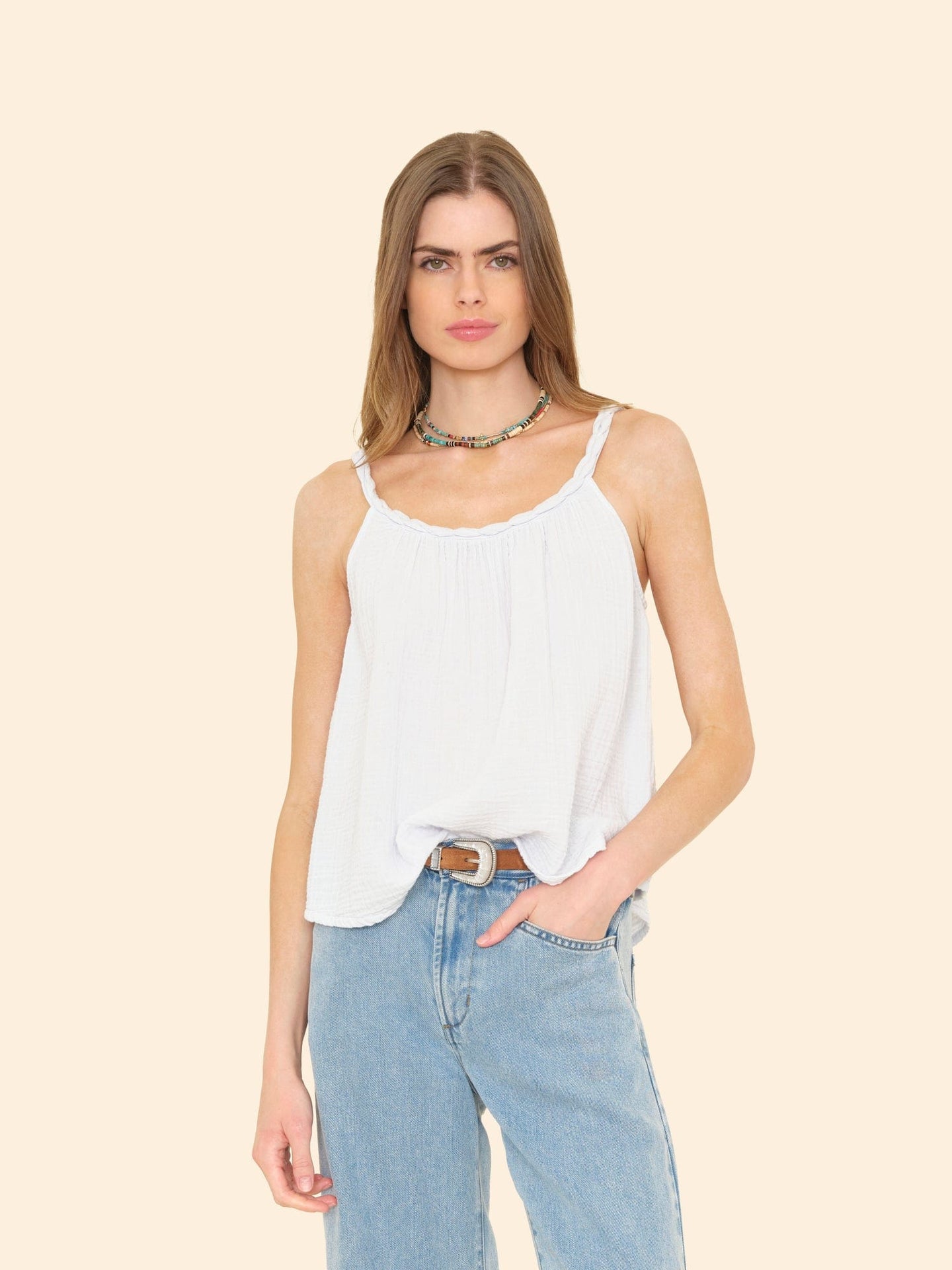 X2501 Top Pale Sky Brandi Top Pale Sky Brandi Top