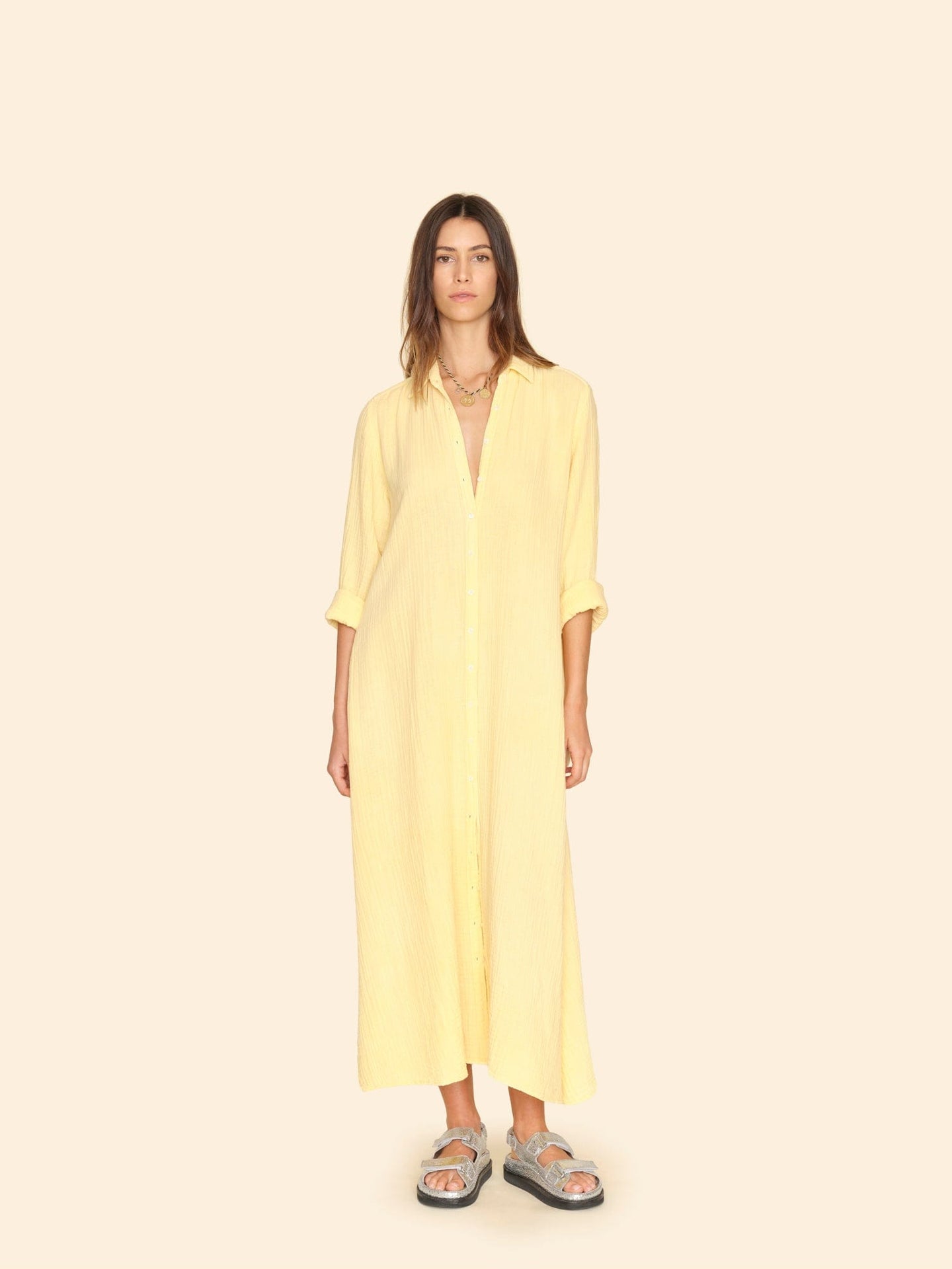 Xirena Dress Daisy Yellow Boden Gauze Dress Daisy Yellow Boden Gauze Dress