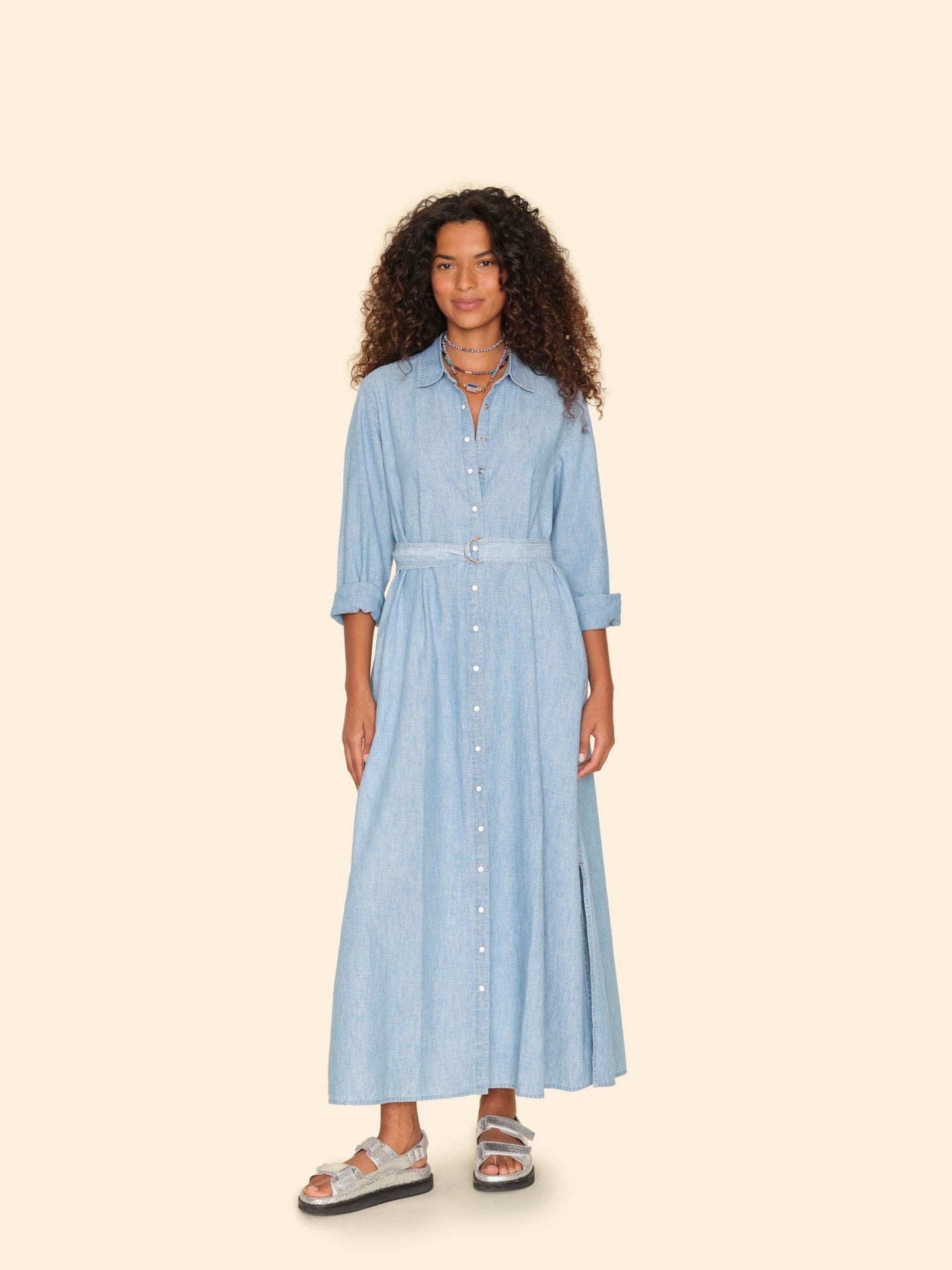 Xirena Dress Dusty Blue Bowen Chambray Dress Dusty Blue Bowen Chambray Dress