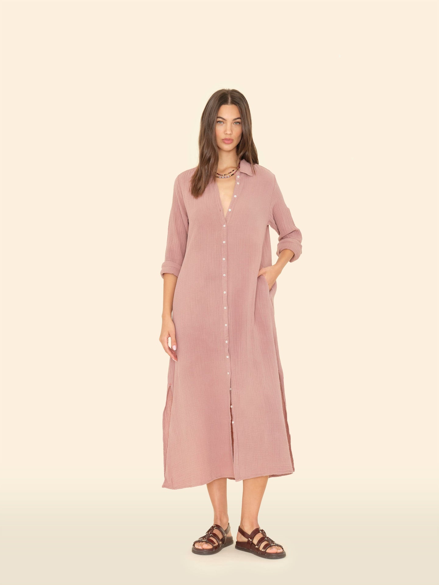 Xirena Dress Dusty Rose Boden Gauze Dress Dusty Rose Boden Gauze Dress