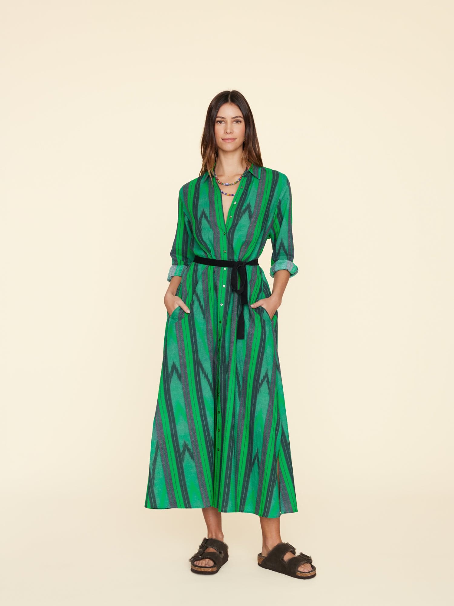 Boden green wrap dress fashion