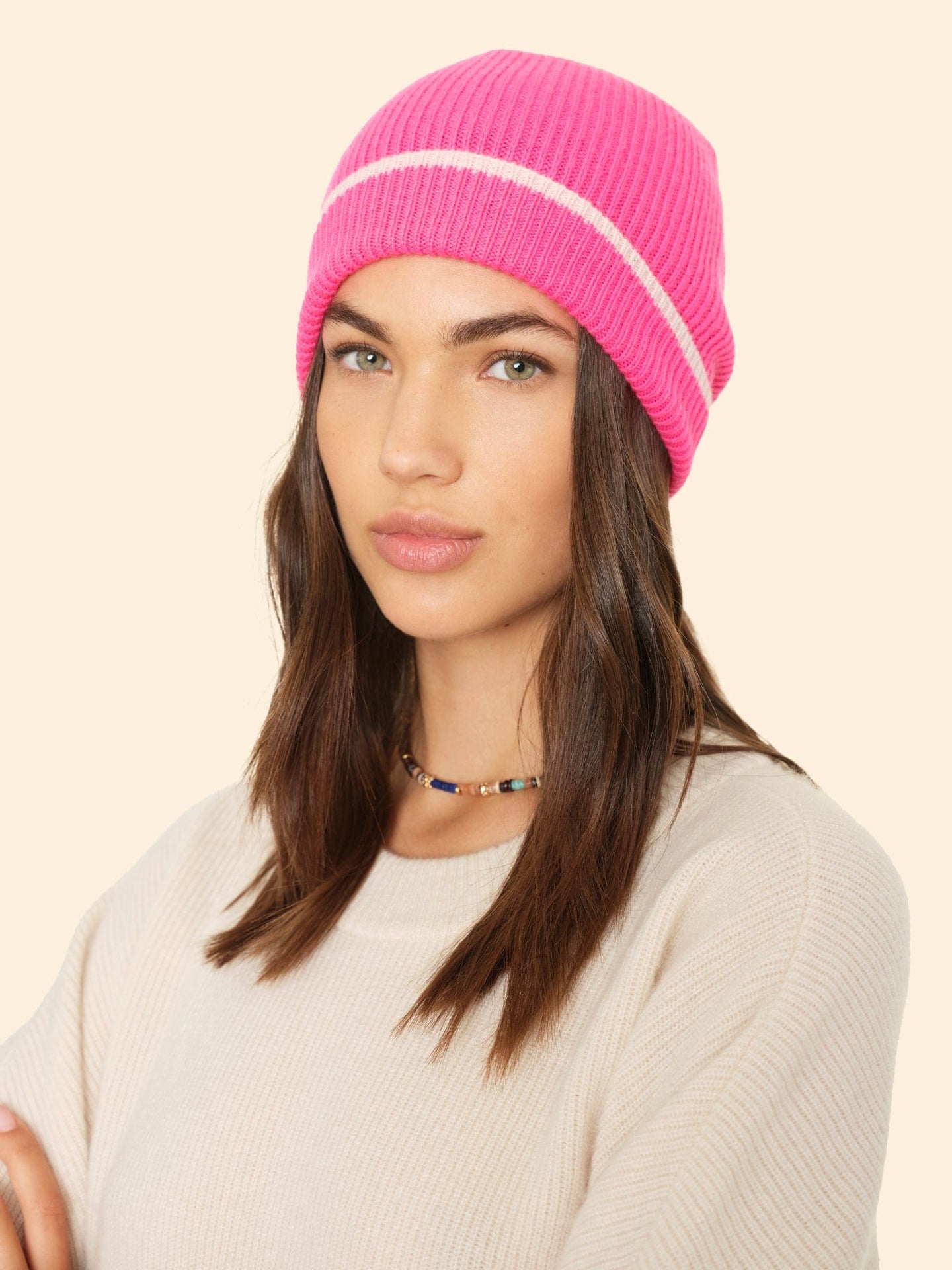 Xirena Hat One Size / Dayglo Pink Rosewater Dayglo Pink Rosewater Georgy Beanie X0MRS001-OS-DPR