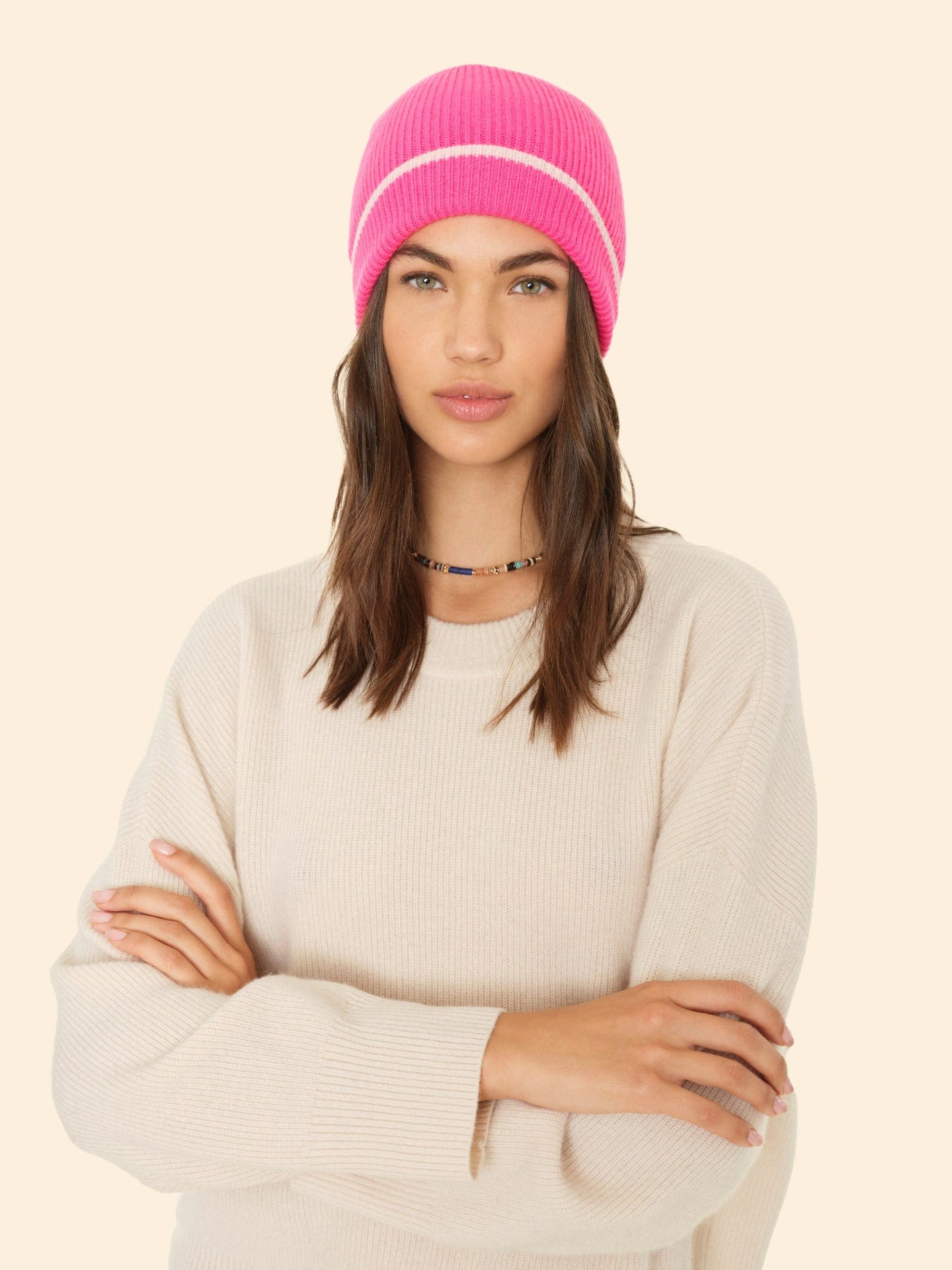 Xirena Hat One Size / Dayglo Pink Rosewater Dayglo Pink Rosewater Georgy Beanie X0MRS001-OS-DPR