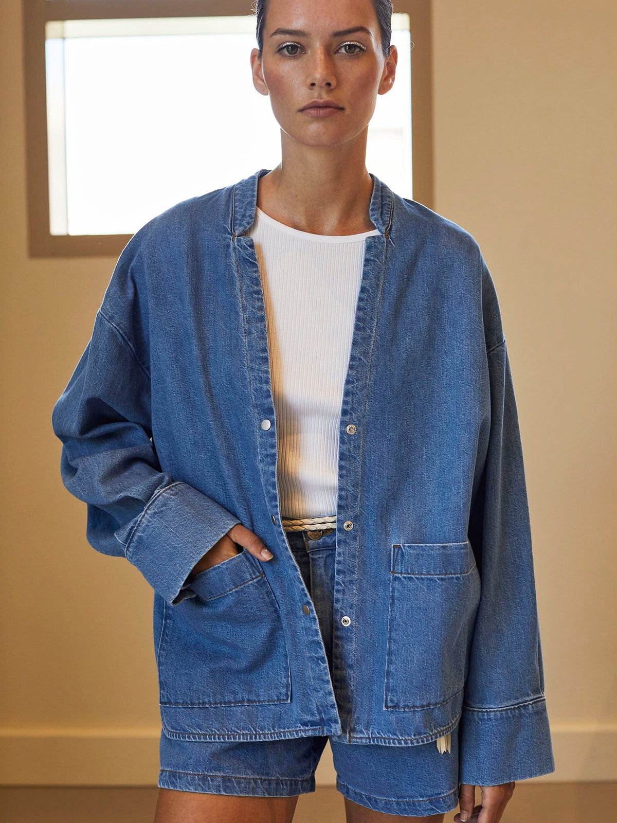 Mid Blue Reeves Denim Jacket