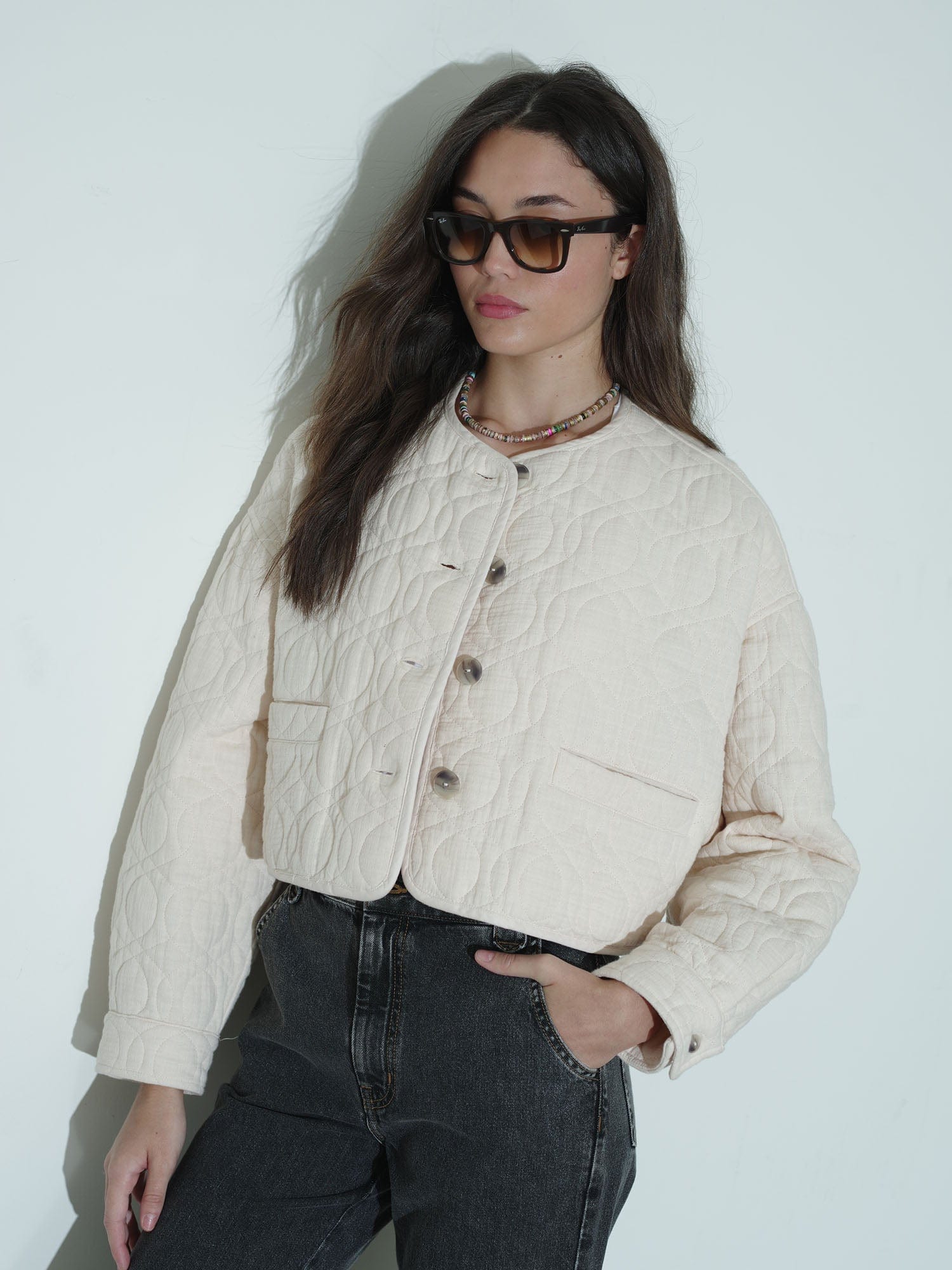 Soft Sand Paley Quilted Jacket