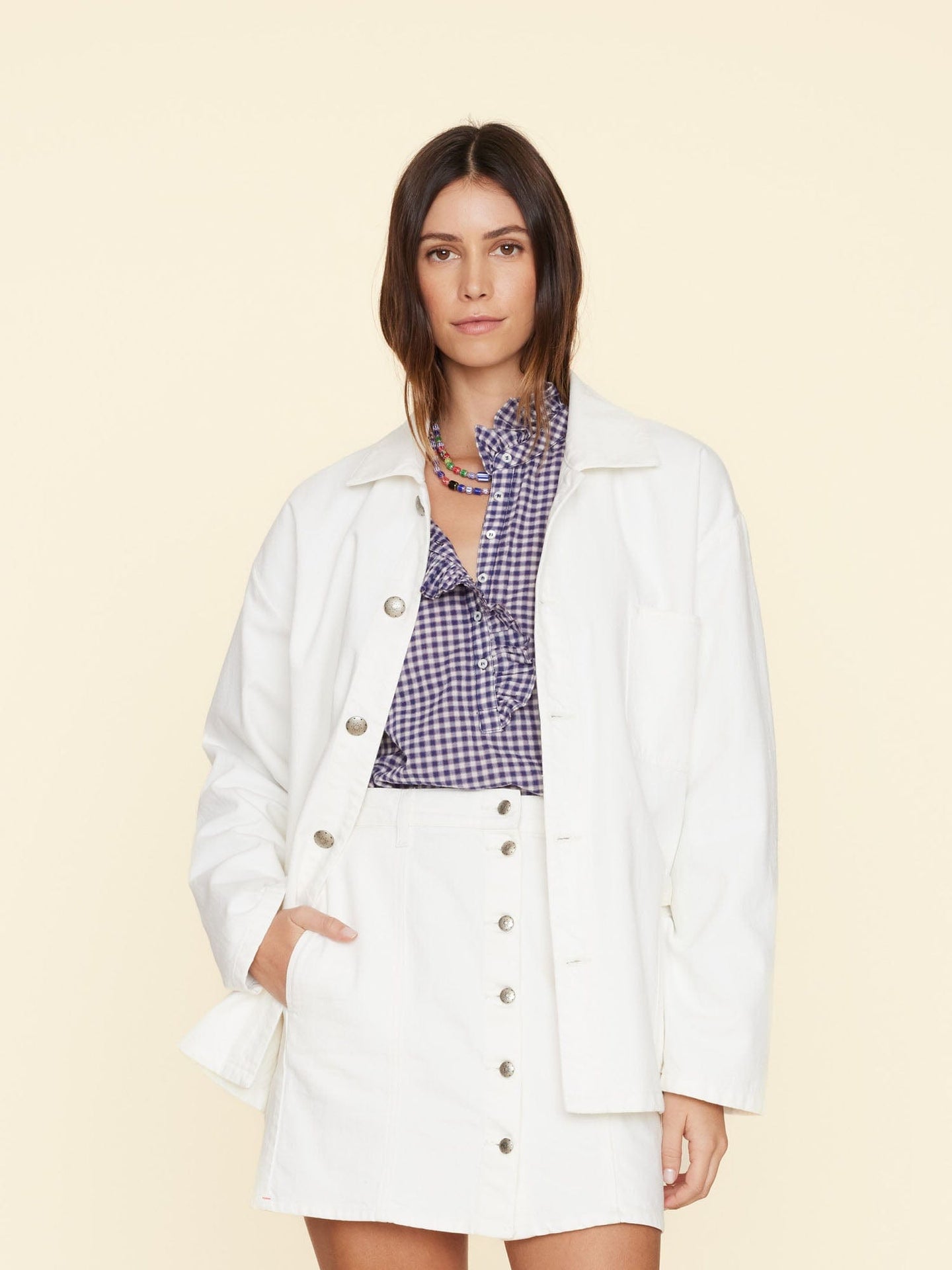 Xirena Jacket White Stanford Denim Jacket