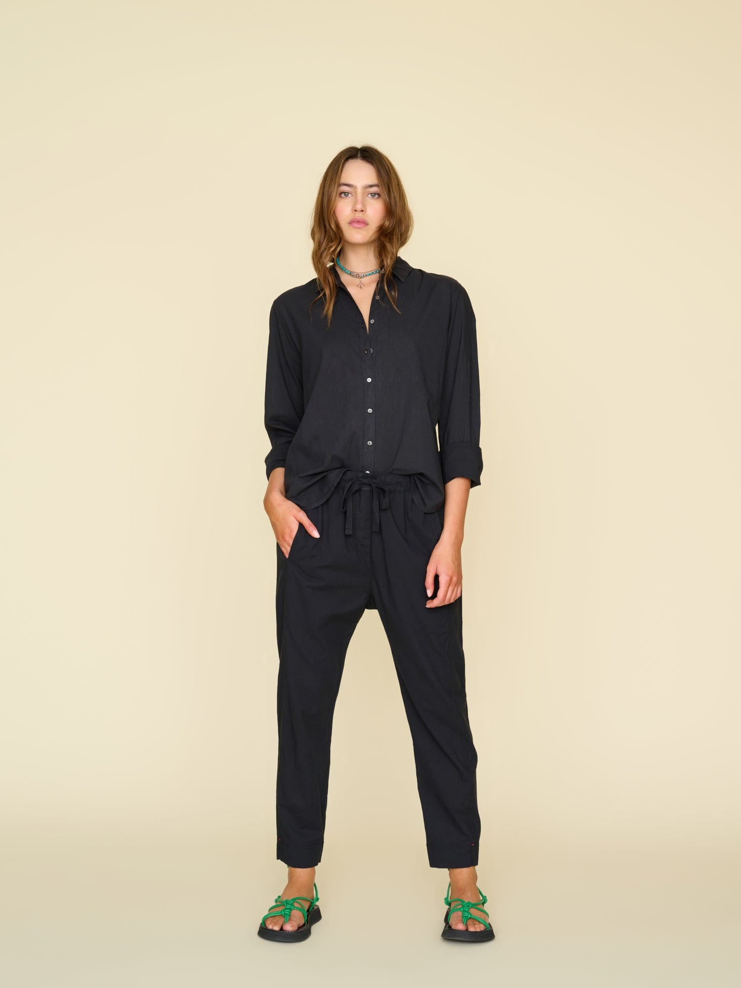 Black Draper Pant