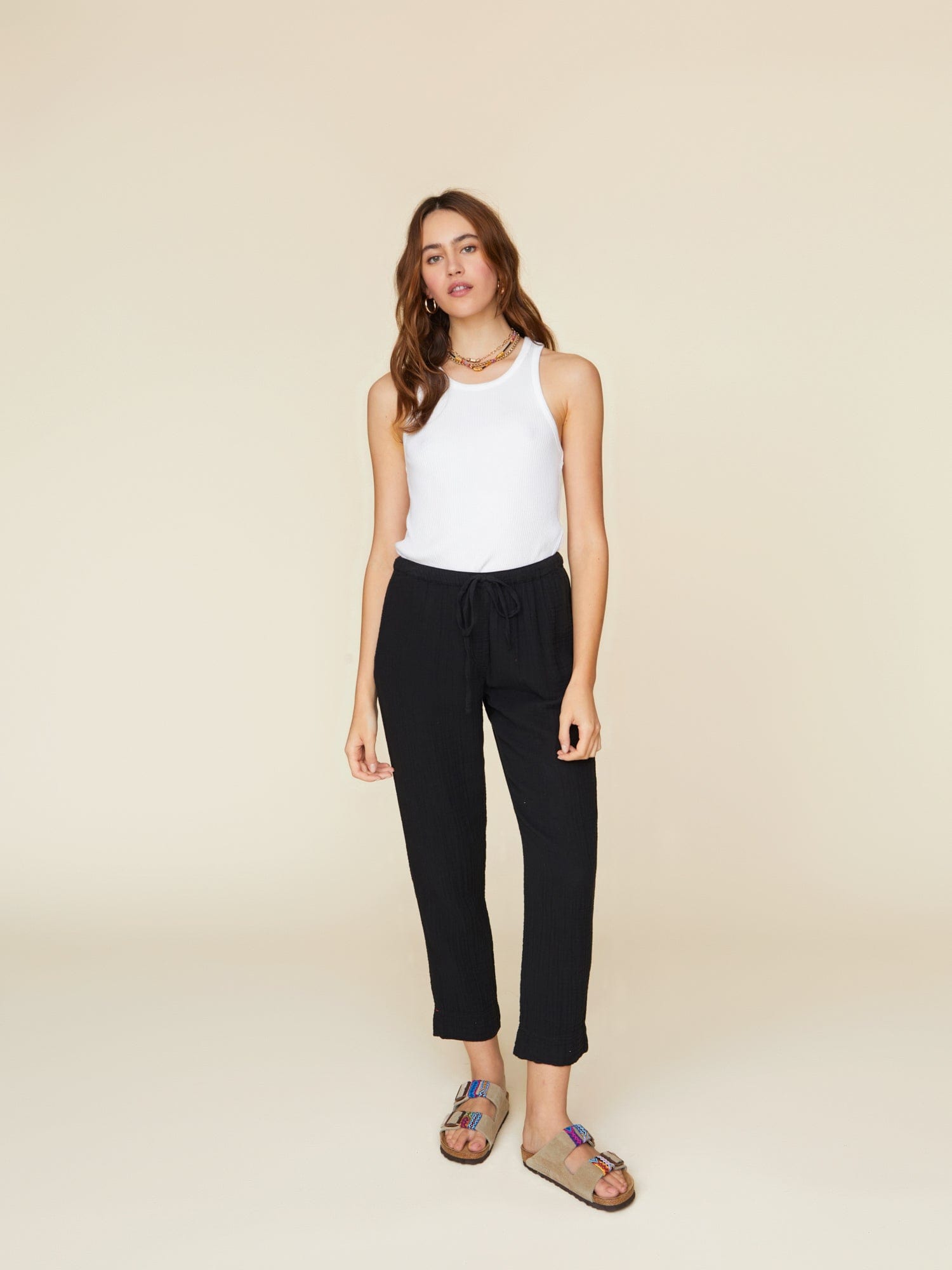 Curvy Fit Wide Twill Pants - Black - Ladies | H&M US