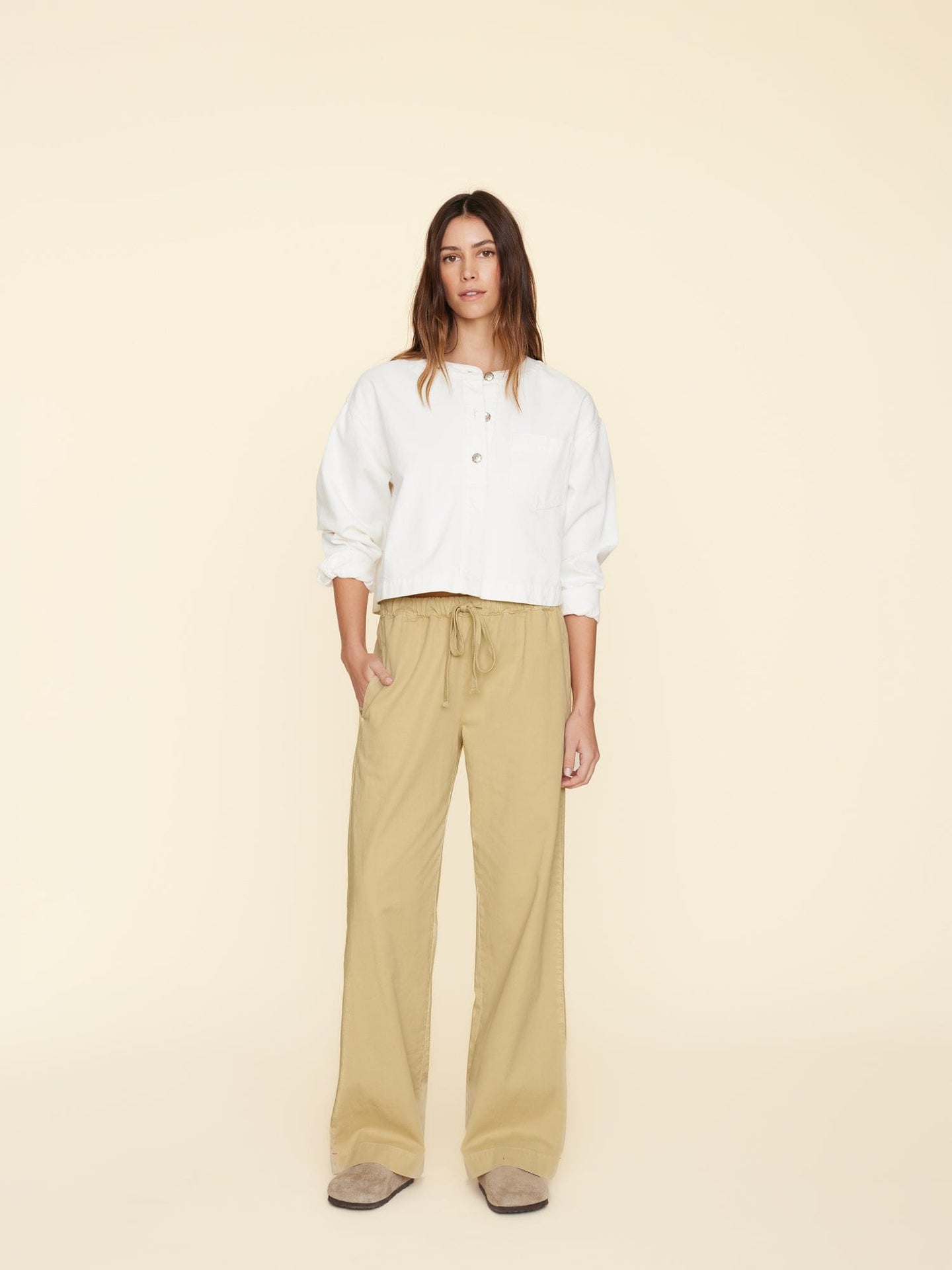 Xirena Pant Khaki Gold Dash Twill Pant