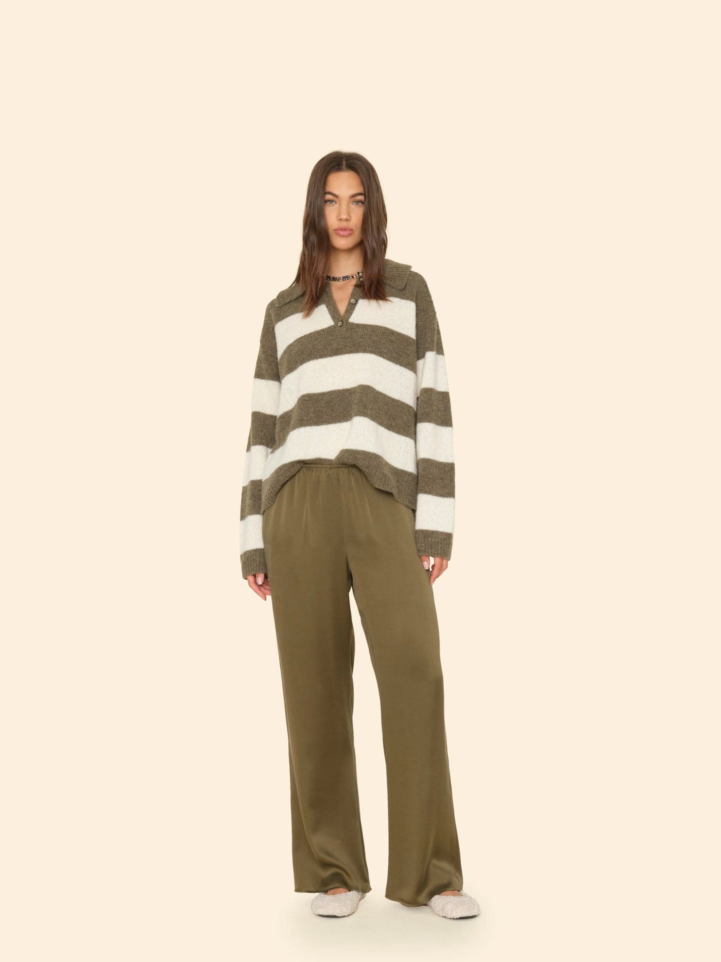 Xirena Pant Olive Gold Bella Pant