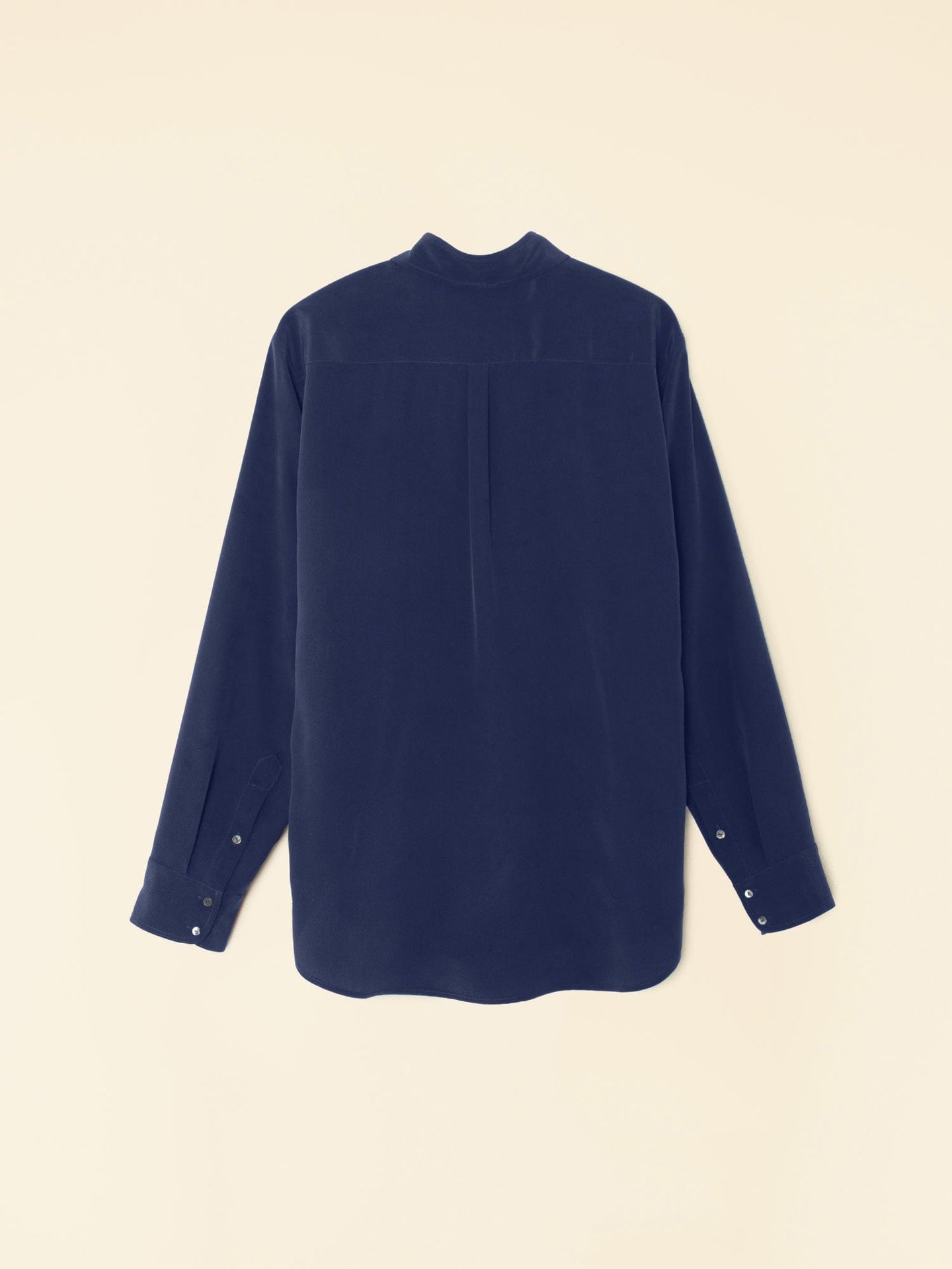 Xirena Shirt Navy Beau Silk Shirt