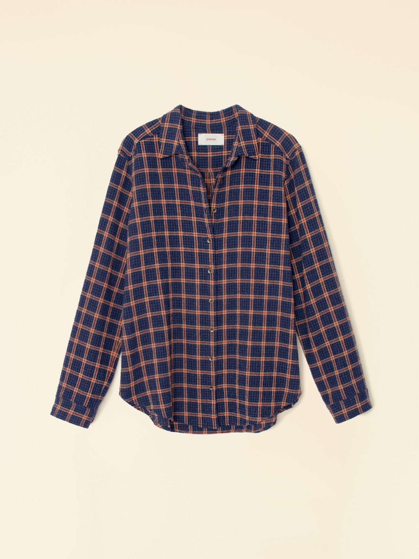 Xirena Shirt Navy Brick Scout Shirt