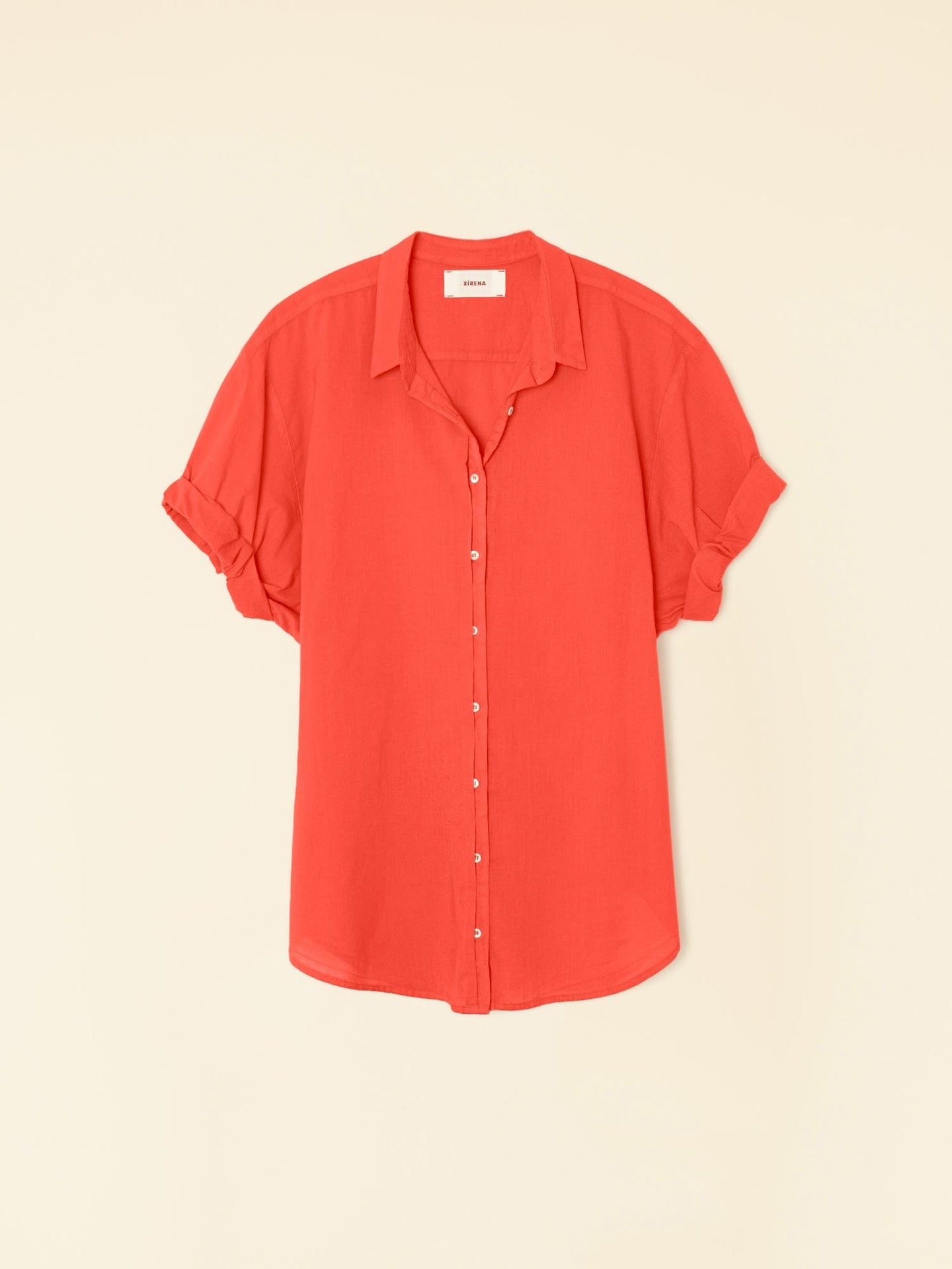 Xirena Shirt Orange Sunset Channing Shirt