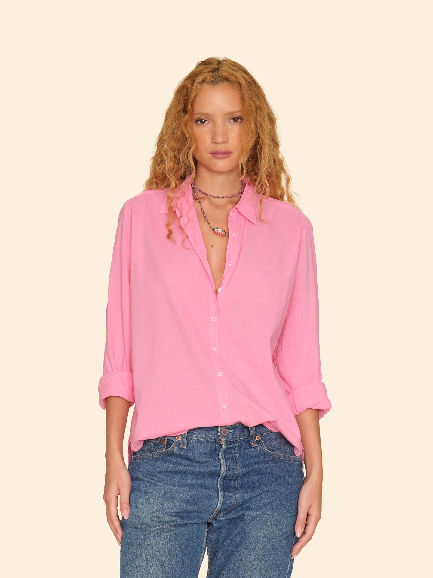 Xirena Shirt Rose Pink Beau Shirt