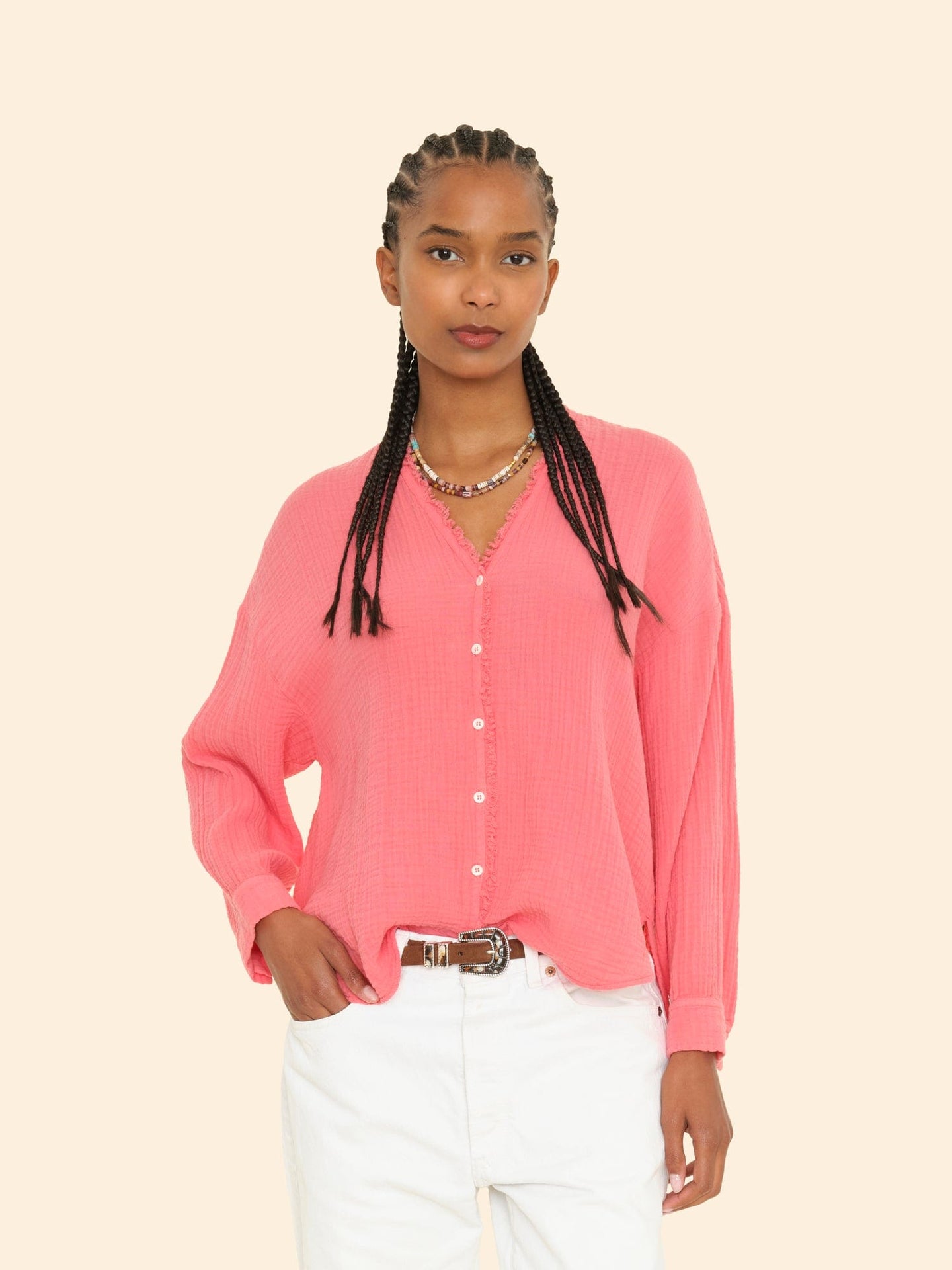 Xirena Shirt Sunset Coral Reagan Shirt Sunset Coral Reagan Shirt