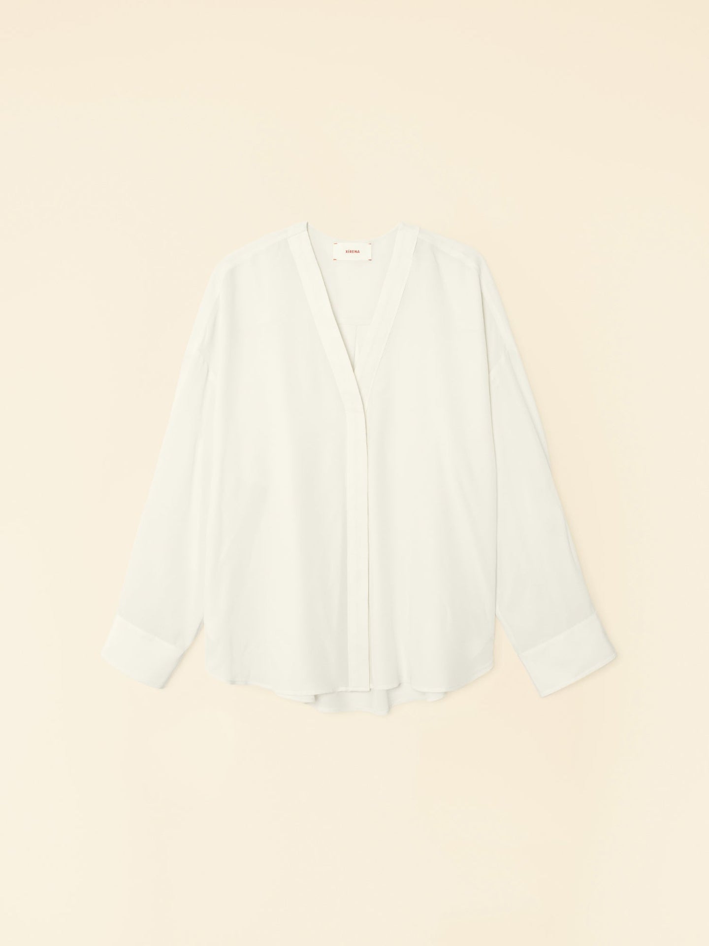 Xirena Shirt White Agate Frances Silk Shirt