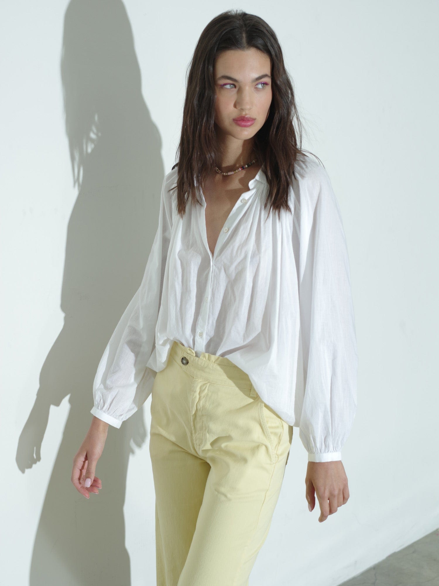 Xirena White Cotton Tunic top Top