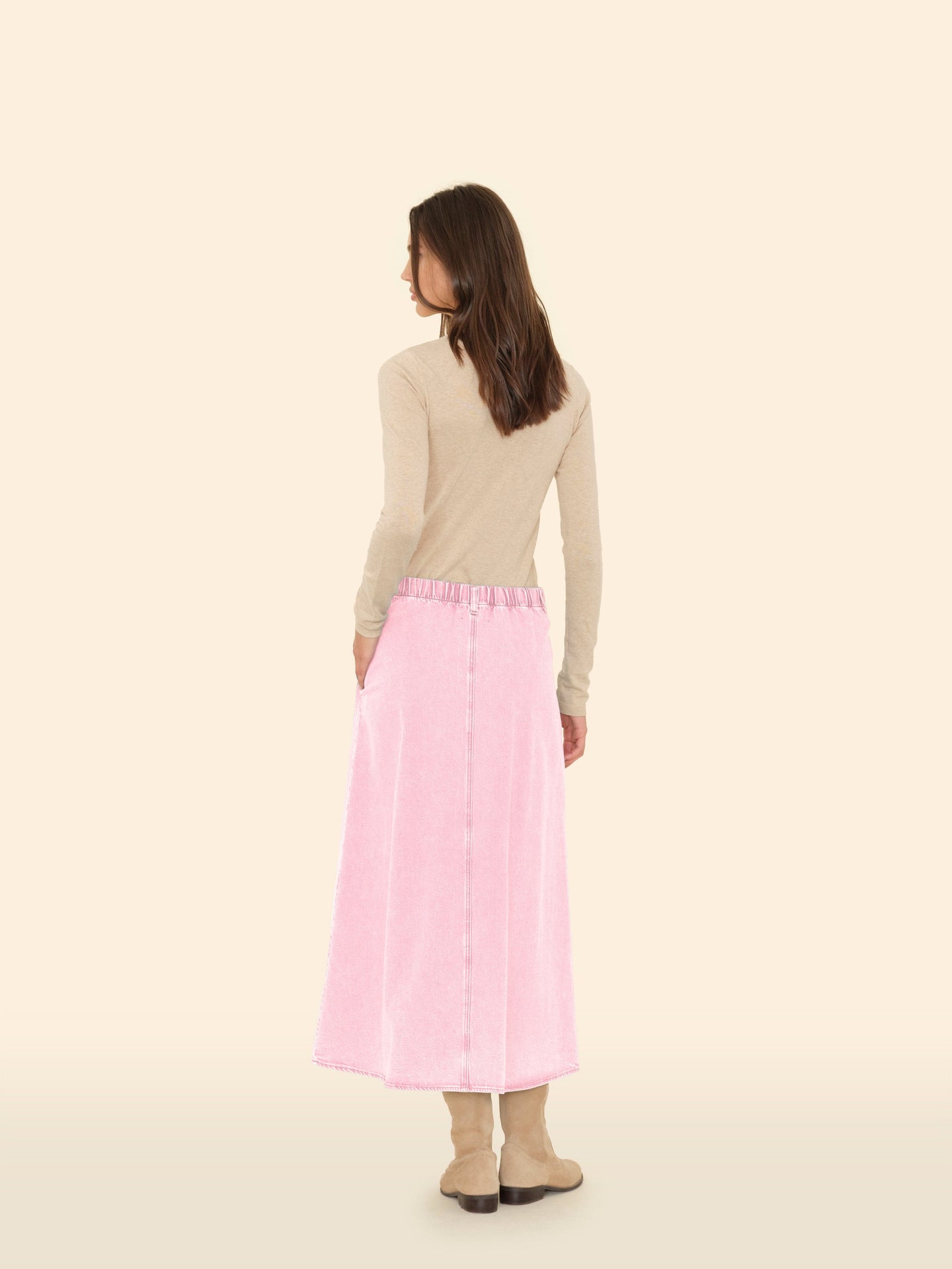 Xirena Skirt Petal Pink Spence Denim Skirt Petal Pink Spence Denim Skirt