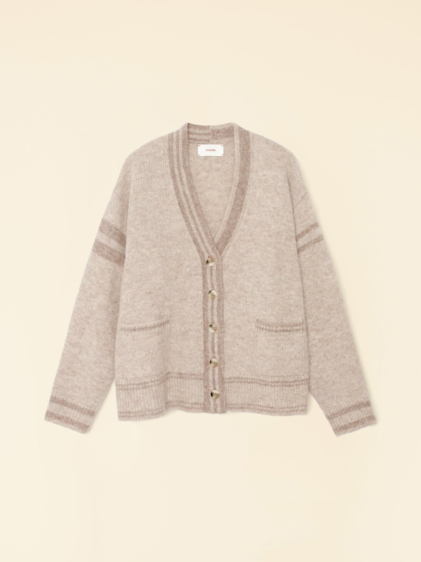 Xirena Sweater Cream Beige Carey Cardigan