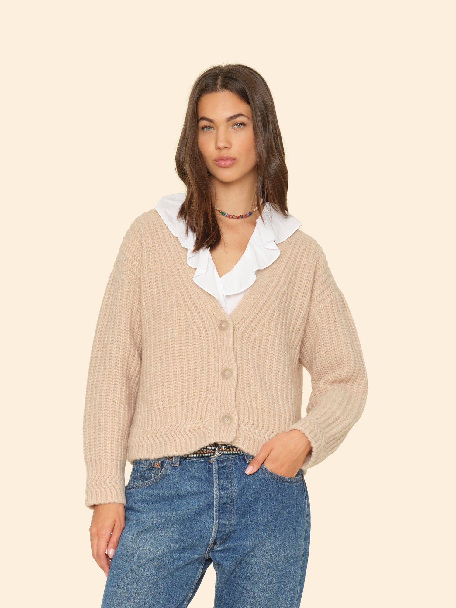 Xirena Milli Ribbed Alpaca Wool Sweater Cream Ice