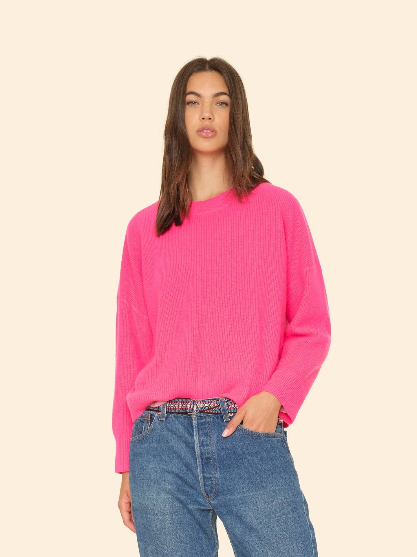 Xirena Sweater Dayglo Pink Alfie Sweater