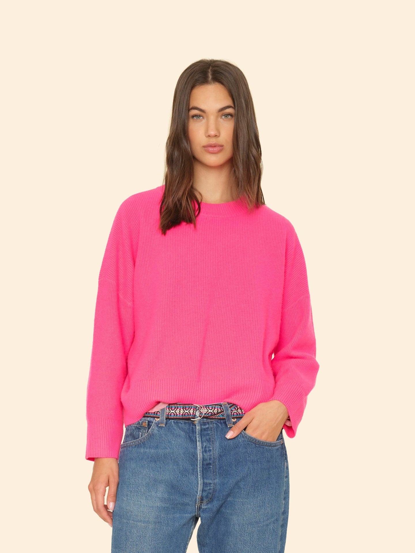 Xirena Sweater Dayglo Pink Alfie Sweater