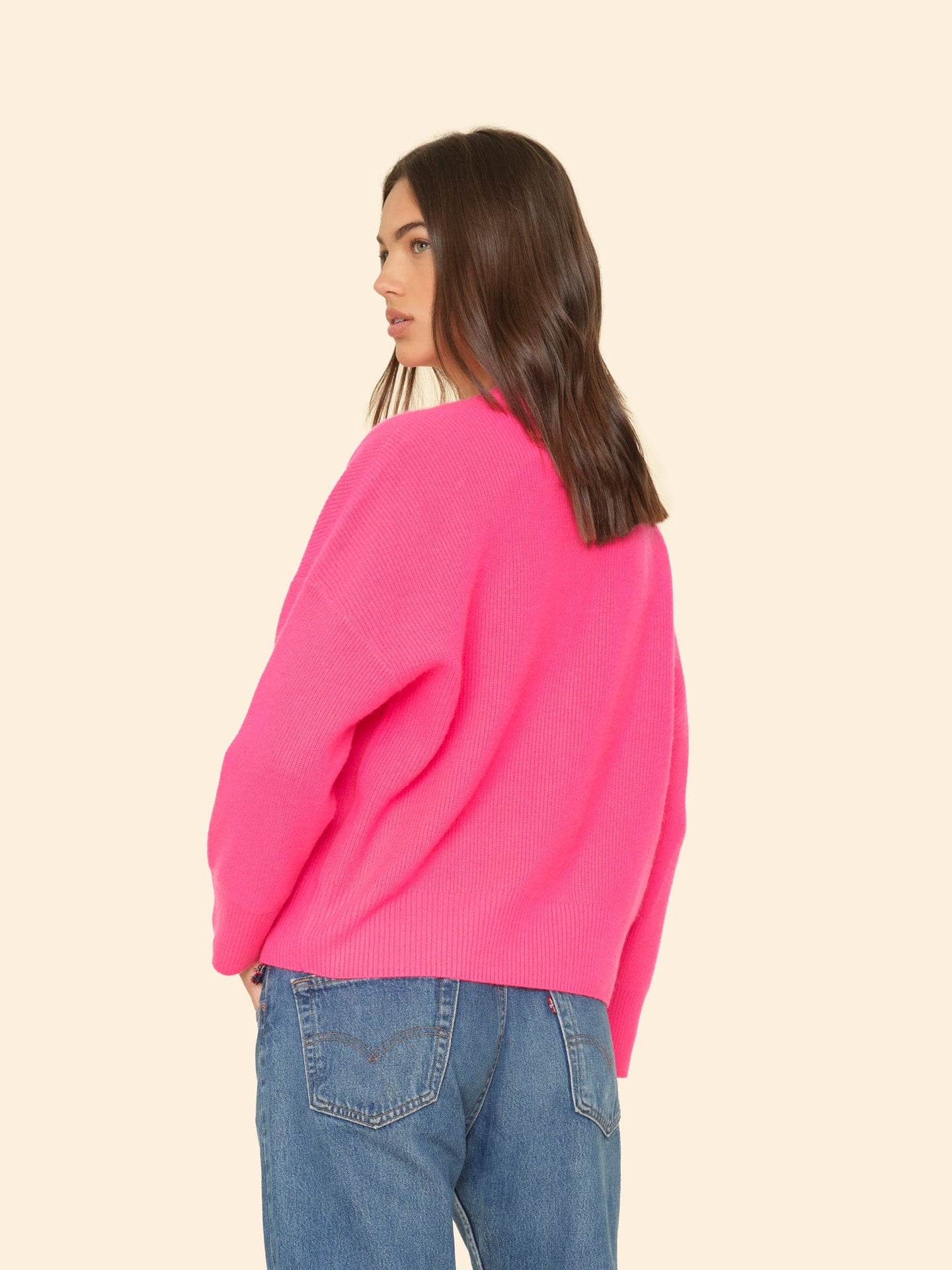 Xirena Sweater Dayglo Pink Alfie Sweater