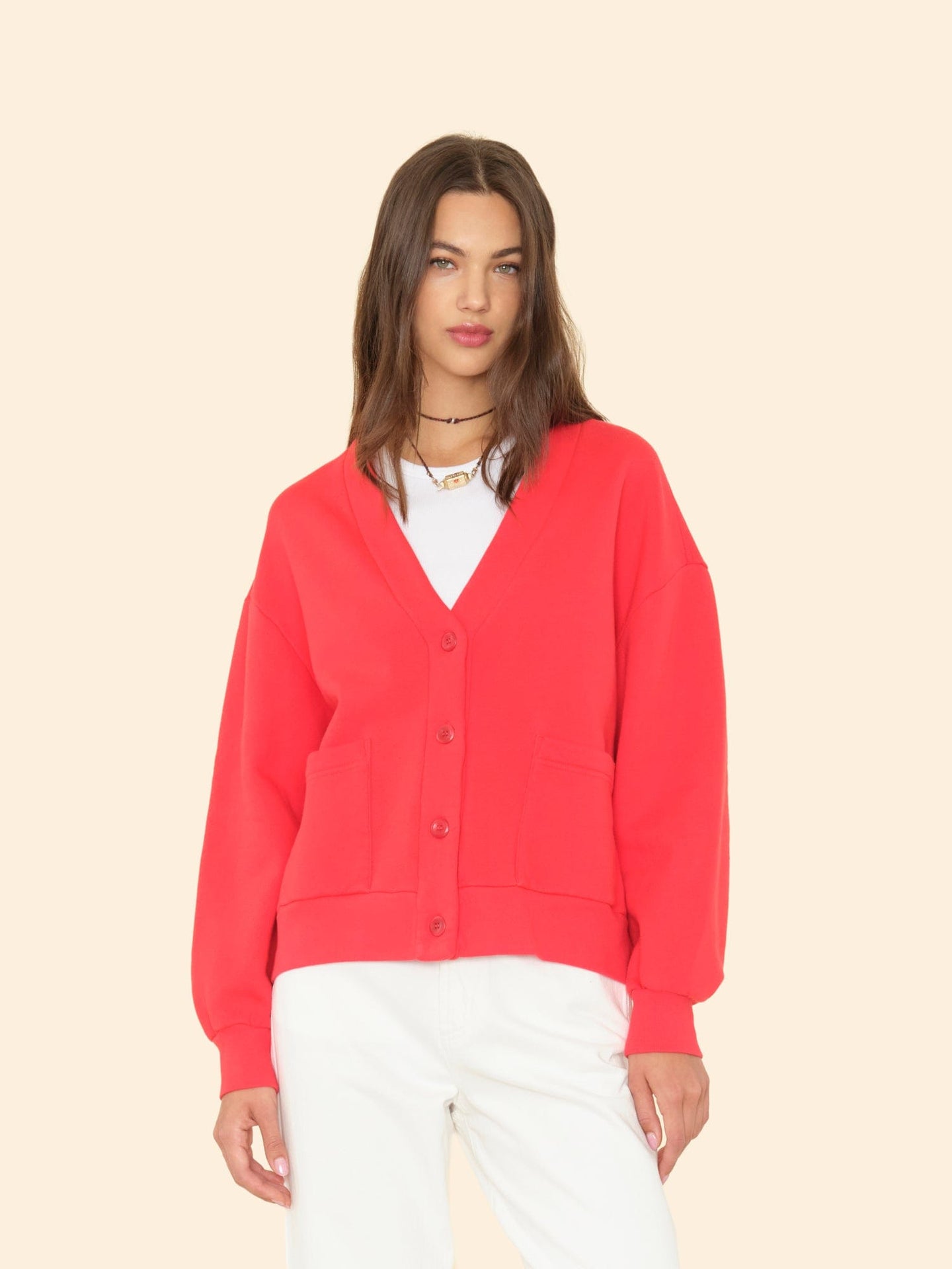 Xirena Sweater Jetty Red Benny Cardigan Jetty Red Benny Cardigan