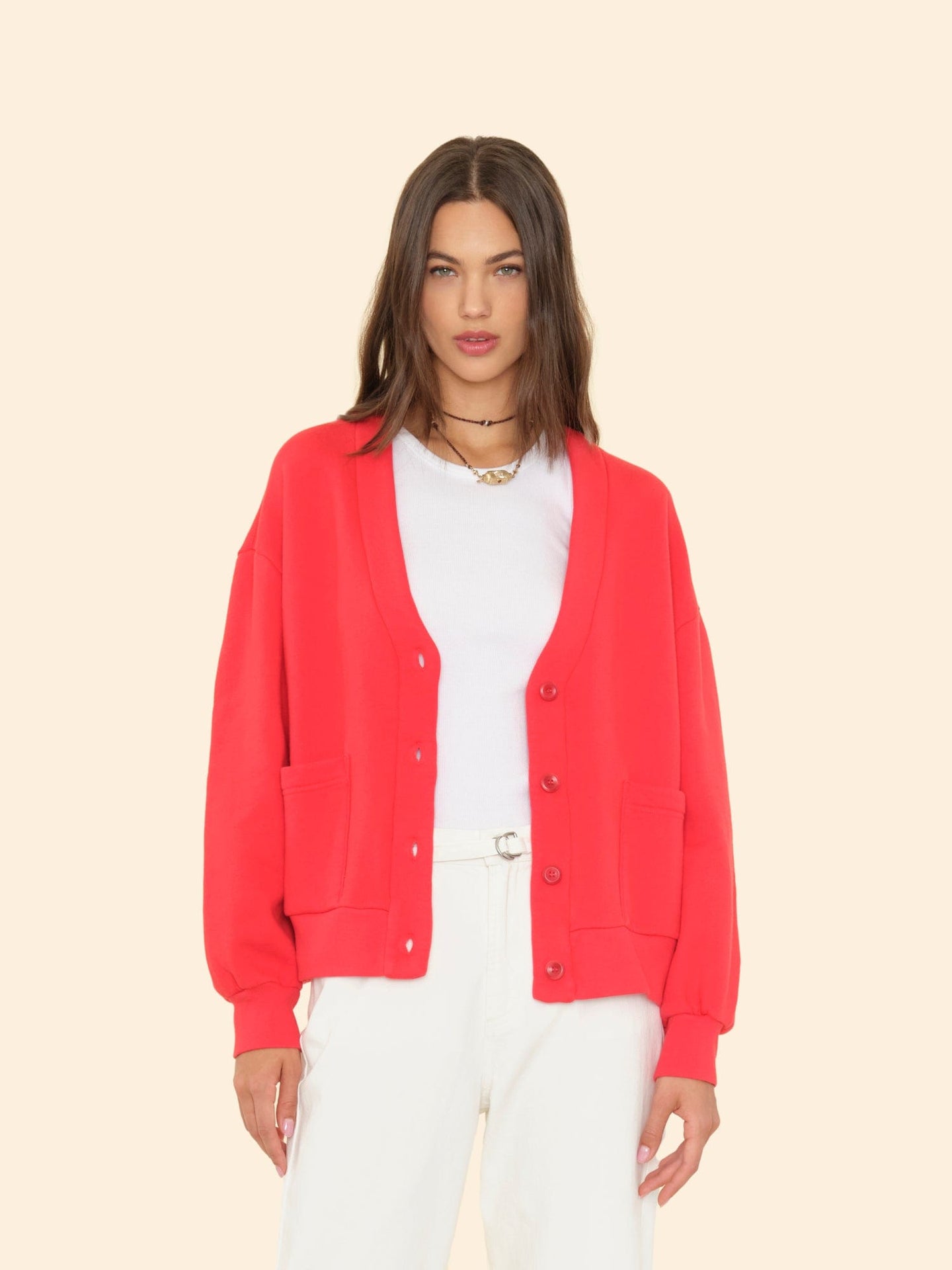 Xirena Sweater Jetty Red Benny Cardigan Jetty Red Benny Cardigan