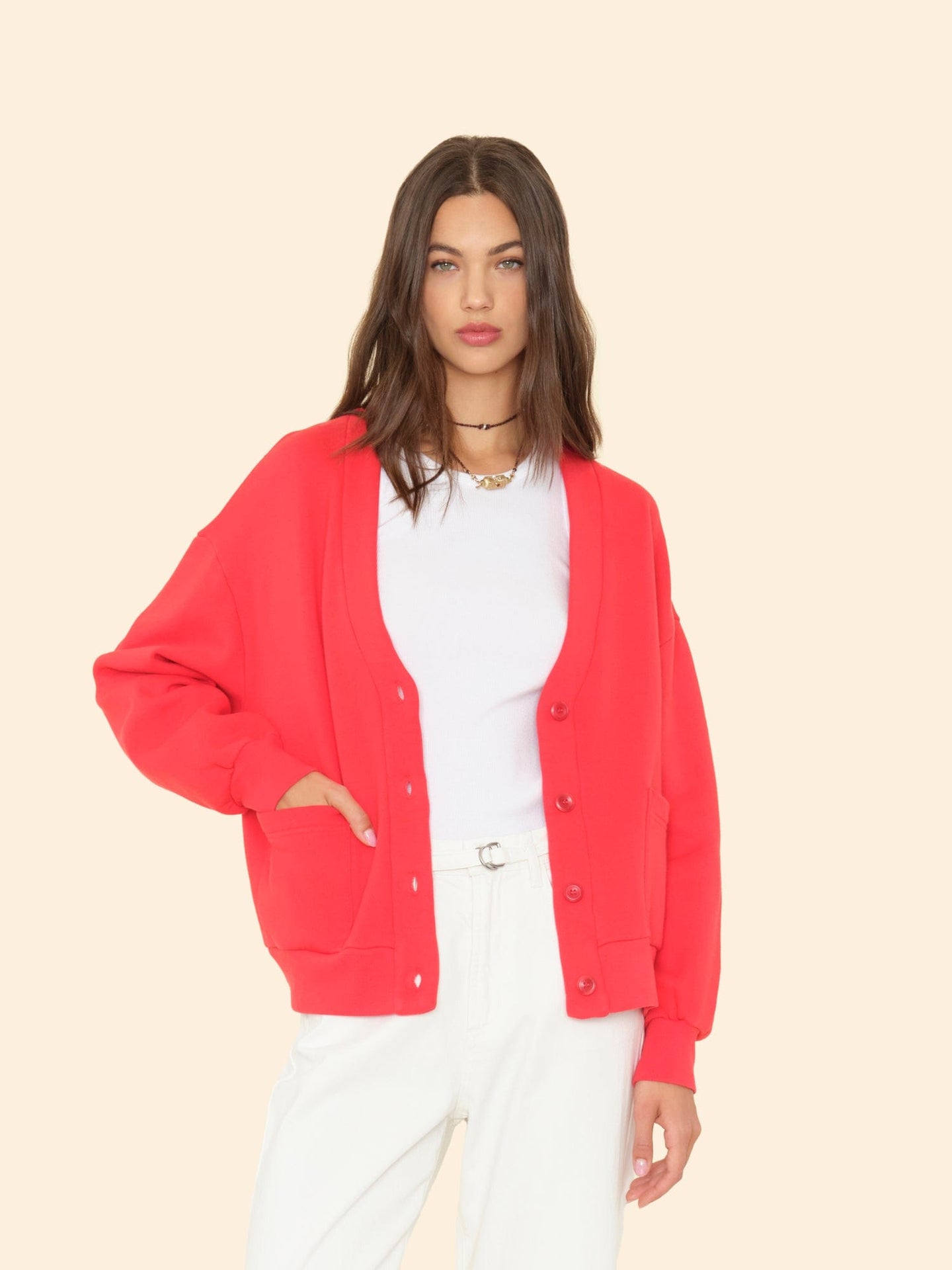 Xirena Sweater Jetty Red Benny Cardigan Jetty Red Benny Cardigan