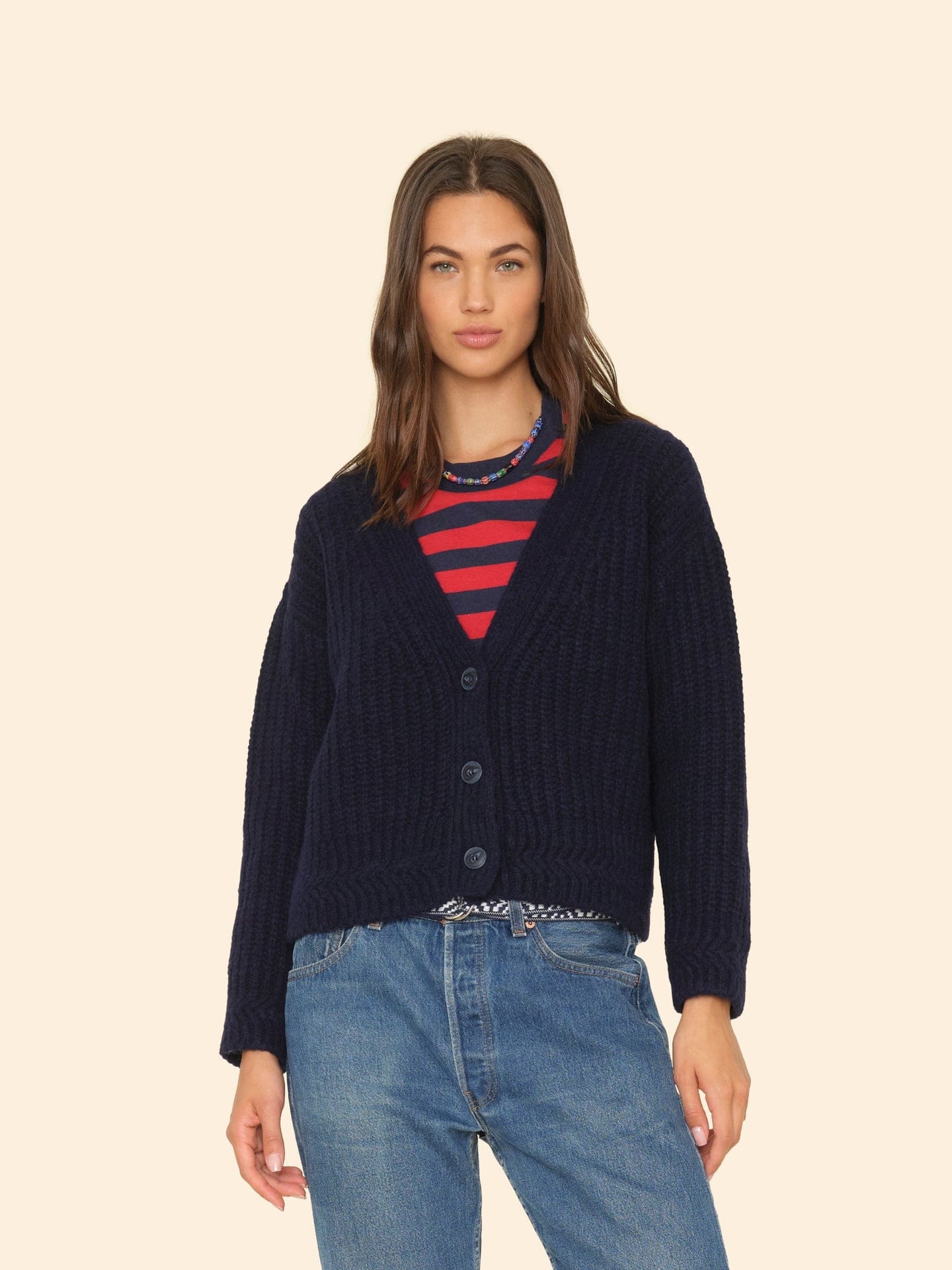 Xirena Sweater Navy Blue Milli Cardigan