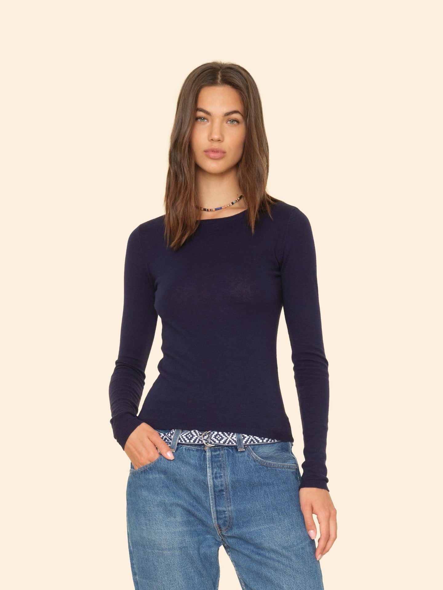 Xirena Sweater Navy Crewe Sweater