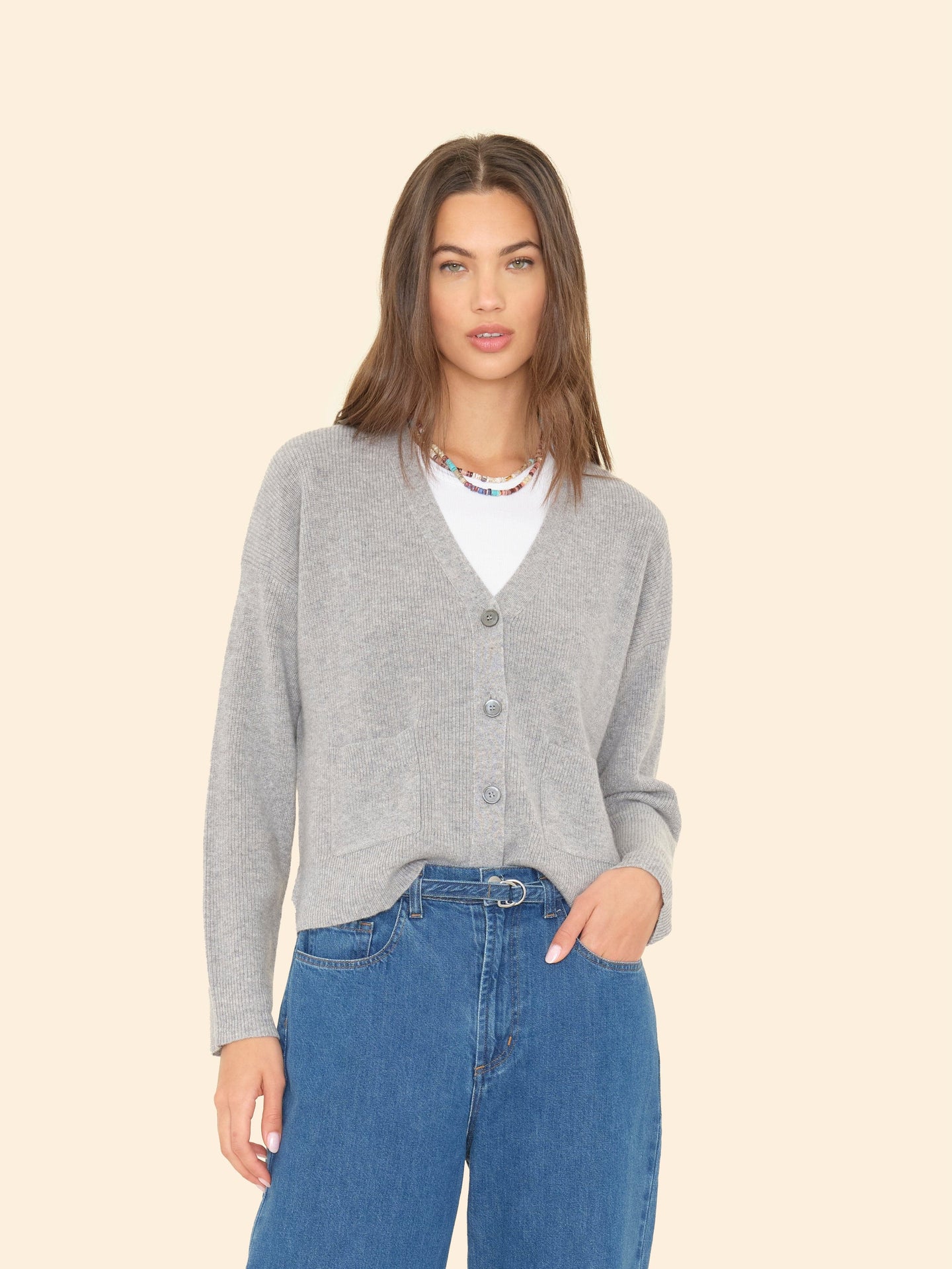 Xirena Sweater Oyster Grey Trudie Cardigan Oyster Grey Trudie Cardigan