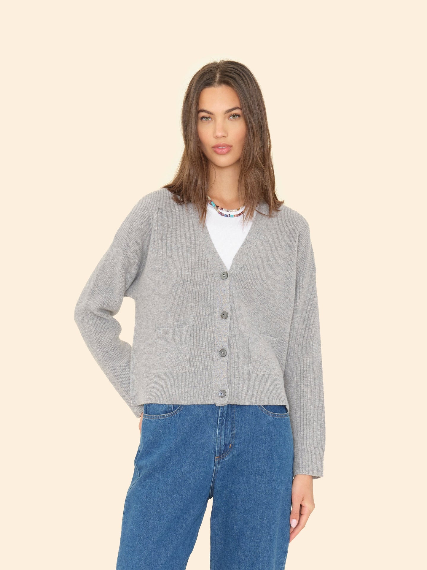 Xirena Sweater Oyster Grey Trudie Cardigan Oyster Grey Trudie Cardigan