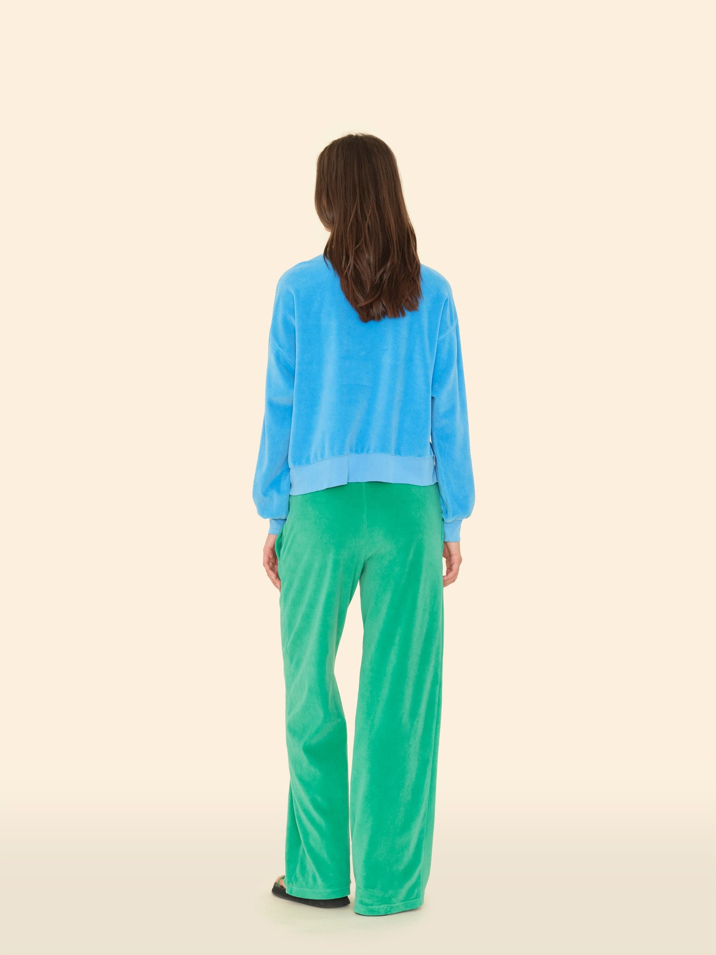 Xirena Sweatpant Rolling Green Mavis Velour Sweatpant Rolling Green Mavis Velour Sweatpant