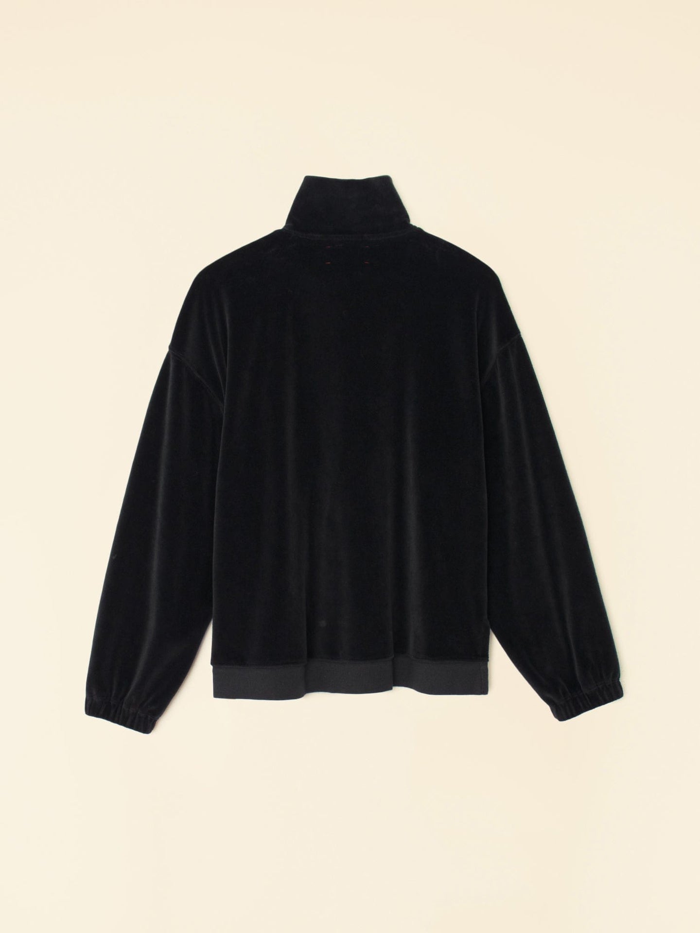 Xirena Sweatshirt Black Oliver Velour Sweatshirt