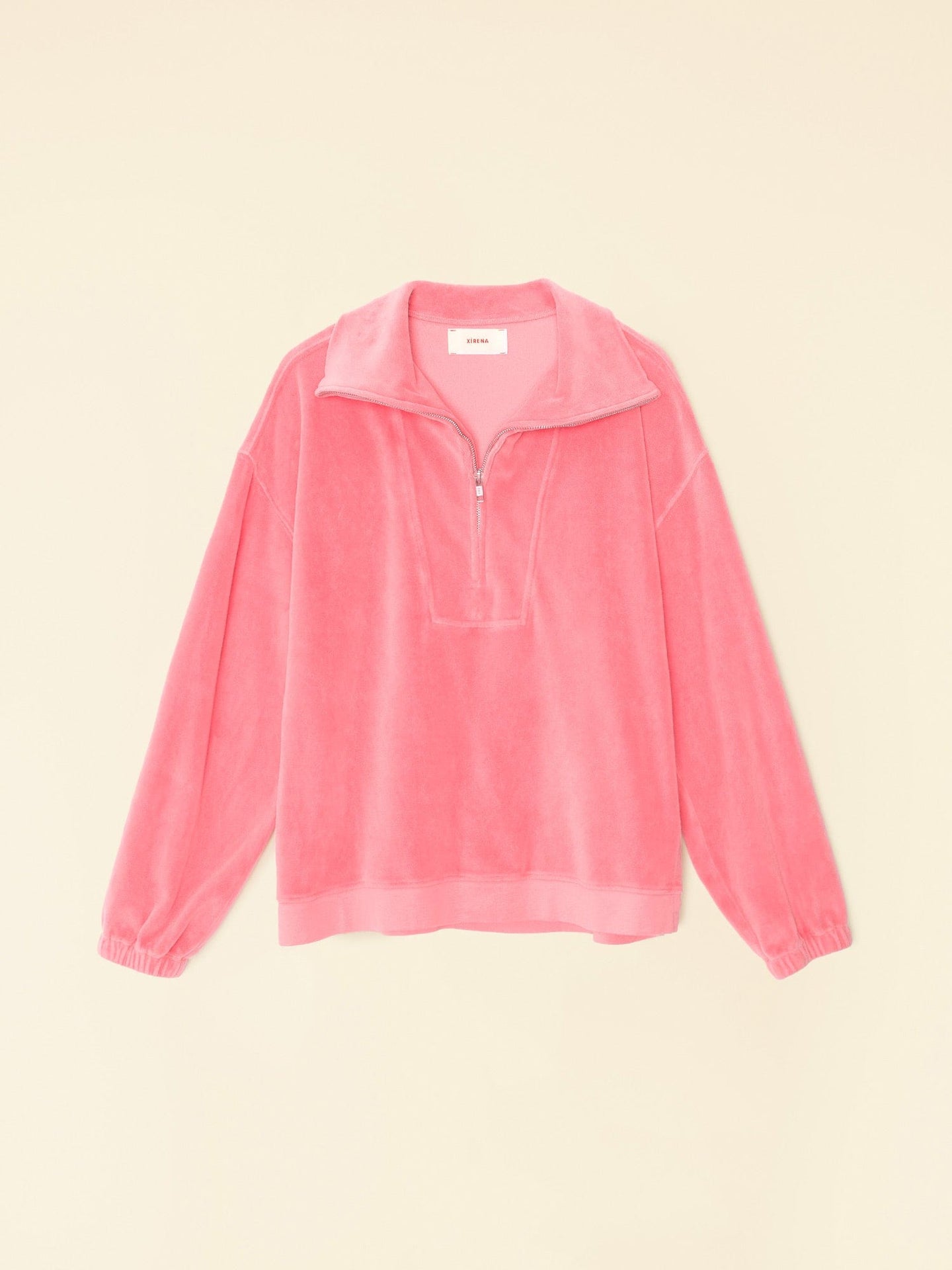 Xirena Sweatshirt Calypso Pink Oliver Velour Sweatshirt Calypso Pink Oliver Velour Sweatshirt