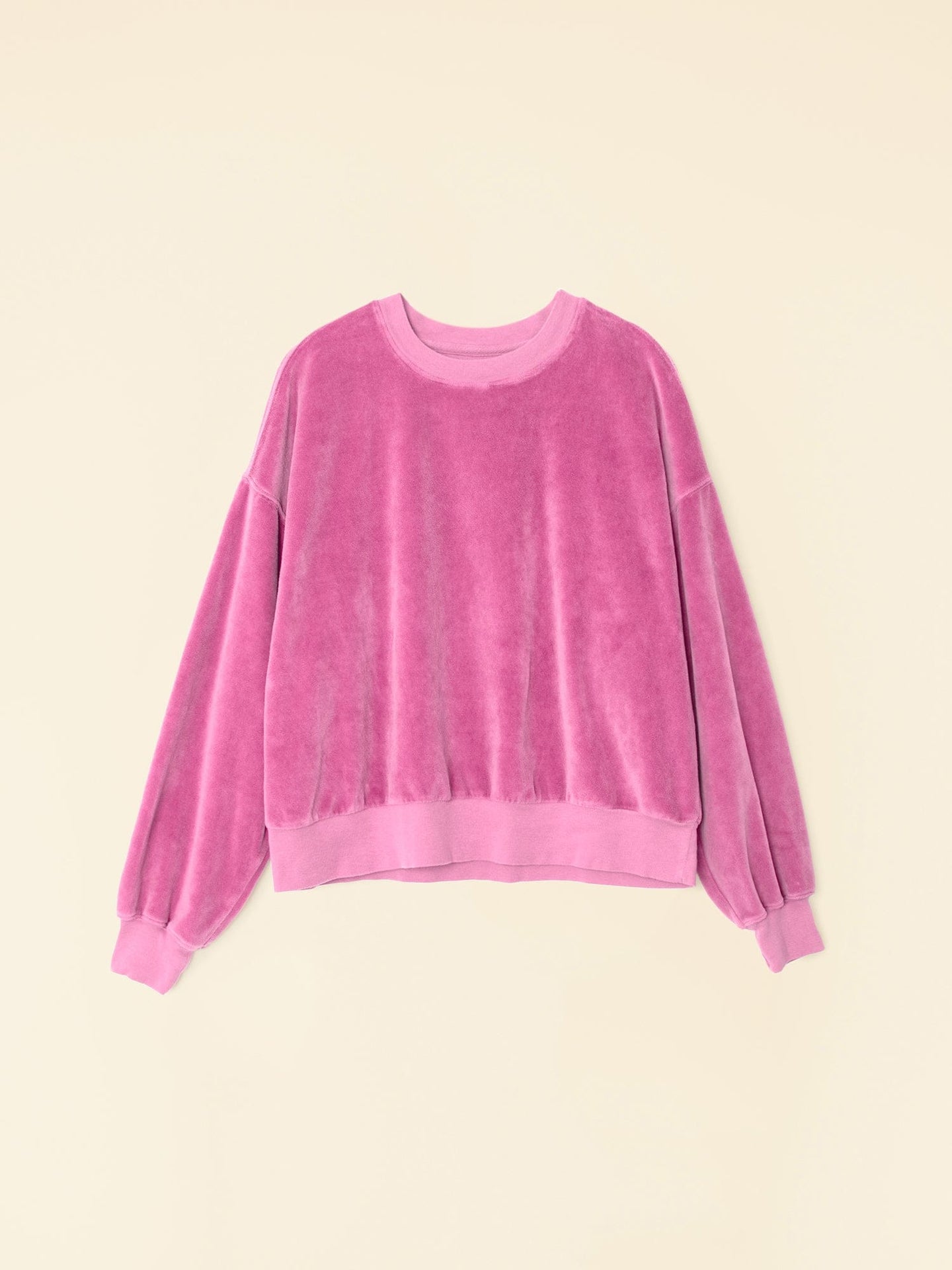 Xirena Sweatshirt French Rose Huxley Velour Sweatshirt