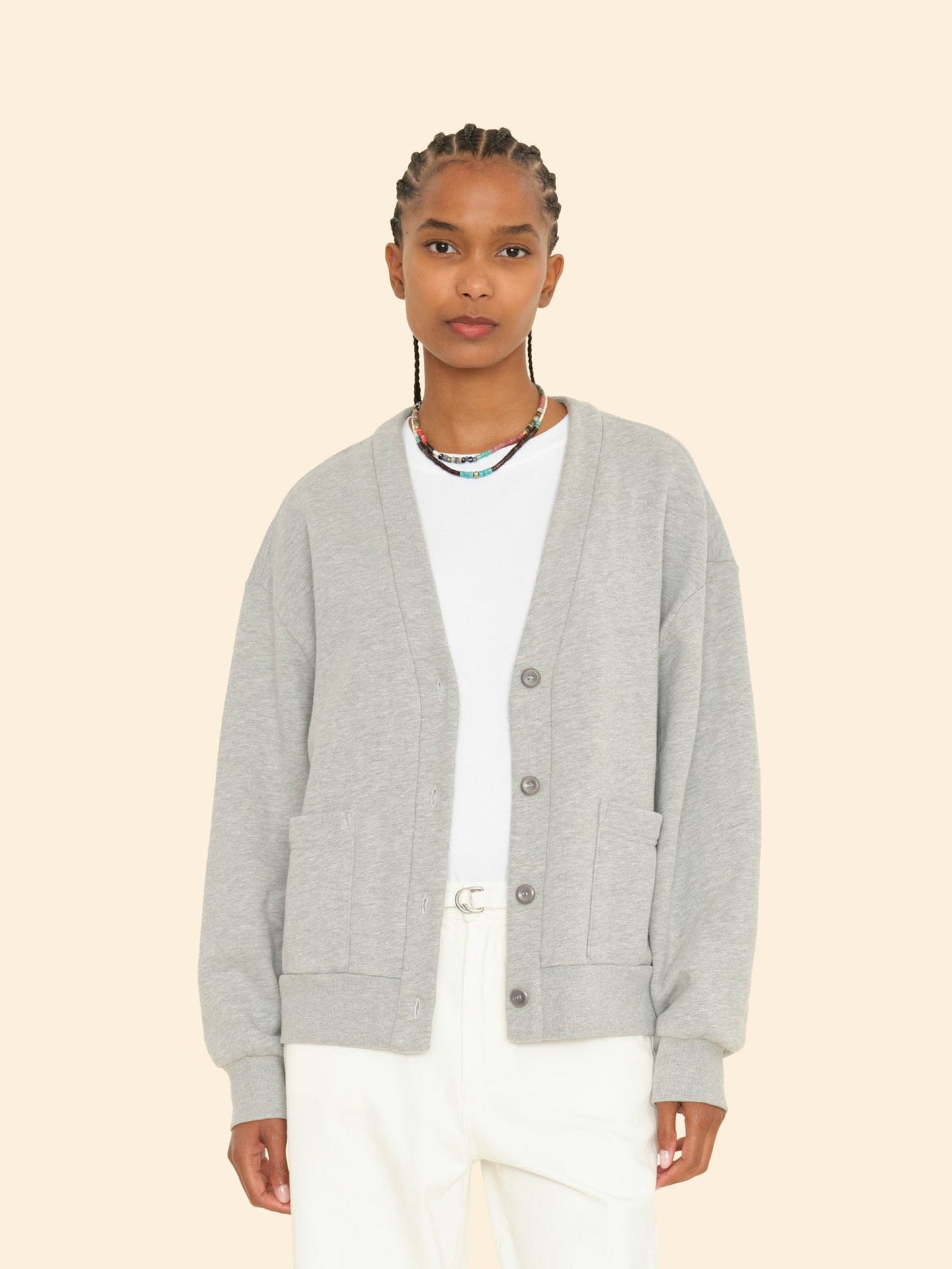 Xirena Sweatshirt Heather Grey Benny Cardigan Heather Grey Benny Cardigan