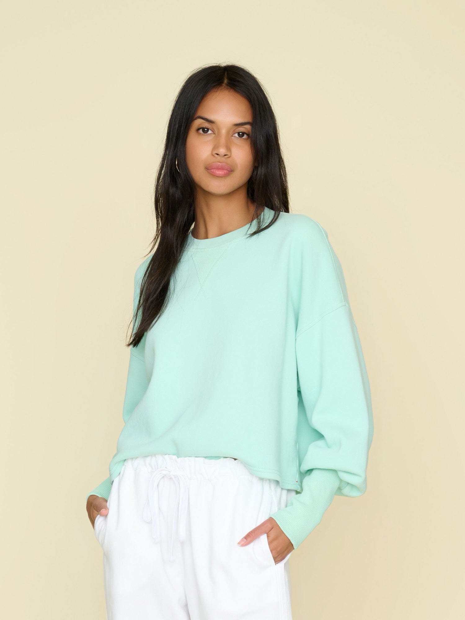 Mint colour online sweatshirt