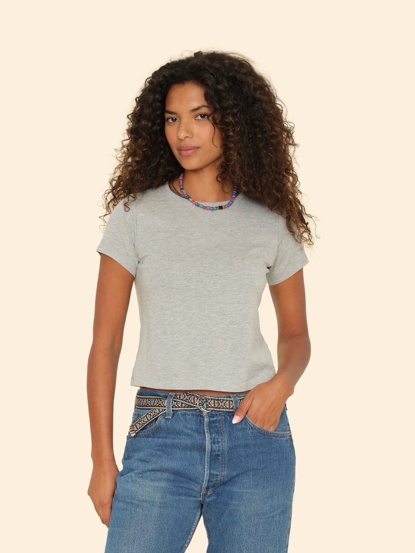 Xirena Tee Heather Grey Pixie Tee