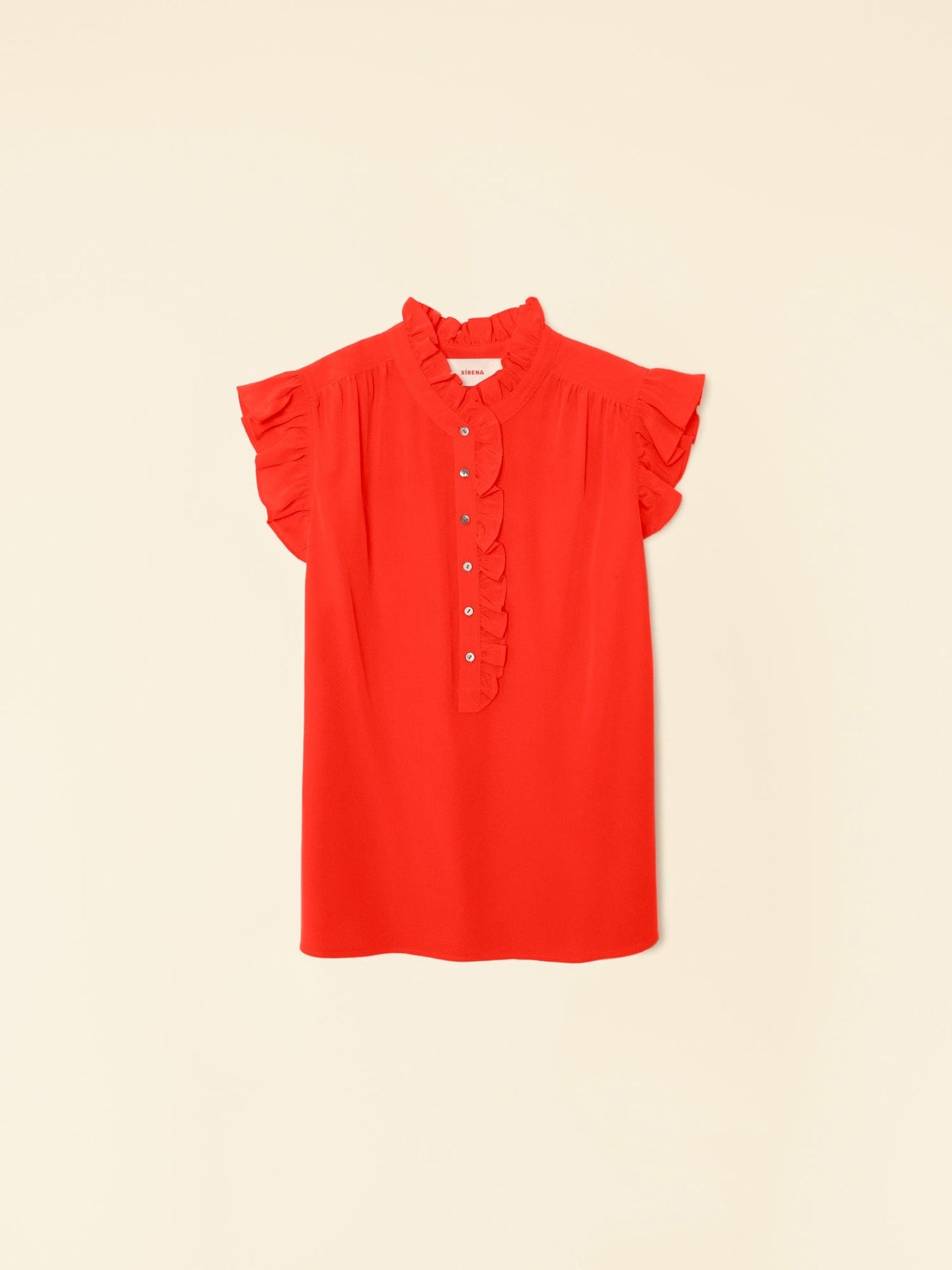 Xirena Top Flame Scarlet Brenna Silk Top